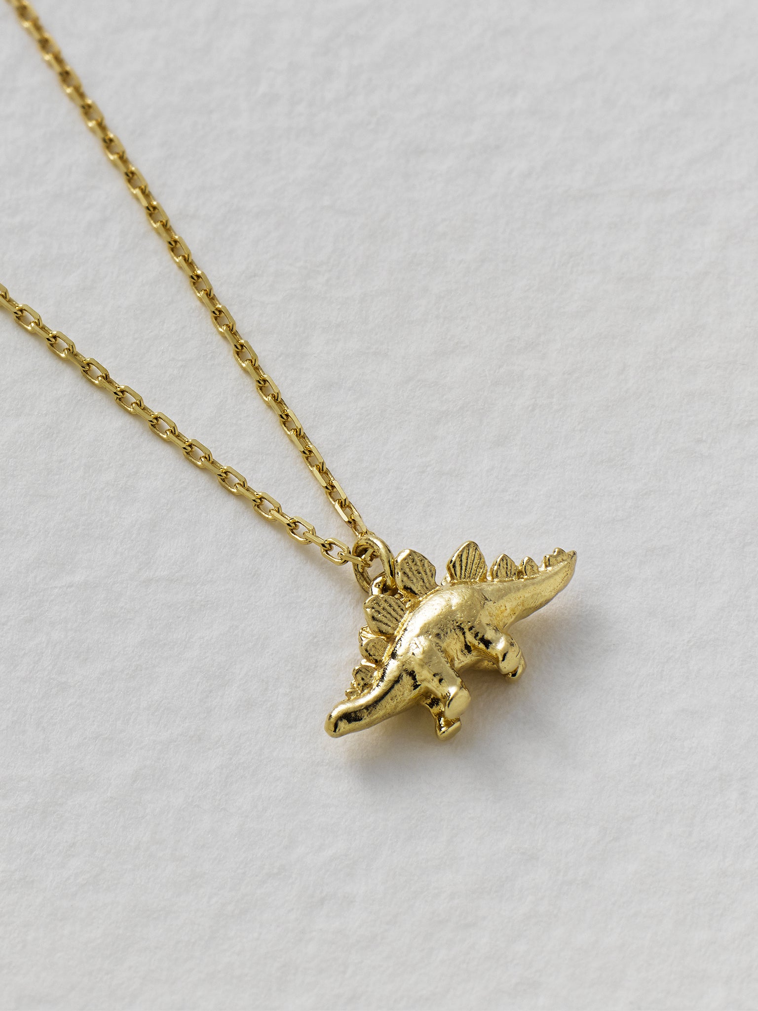 Teeny Tiny Stegosaurus Necklace - image 5 | 18ct yellow gold