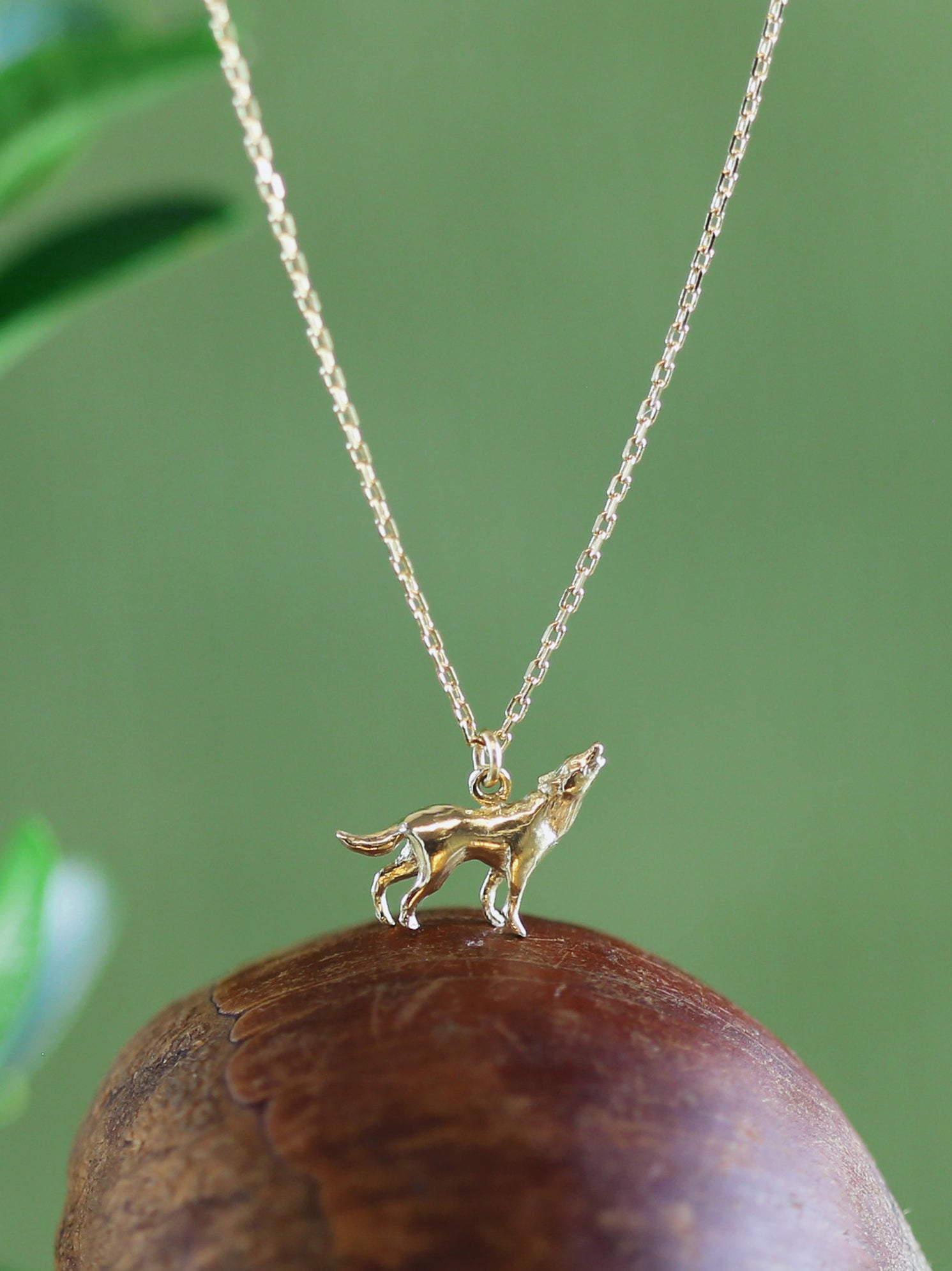 Teeny Tiny Howling Wolf Necklace - image 2