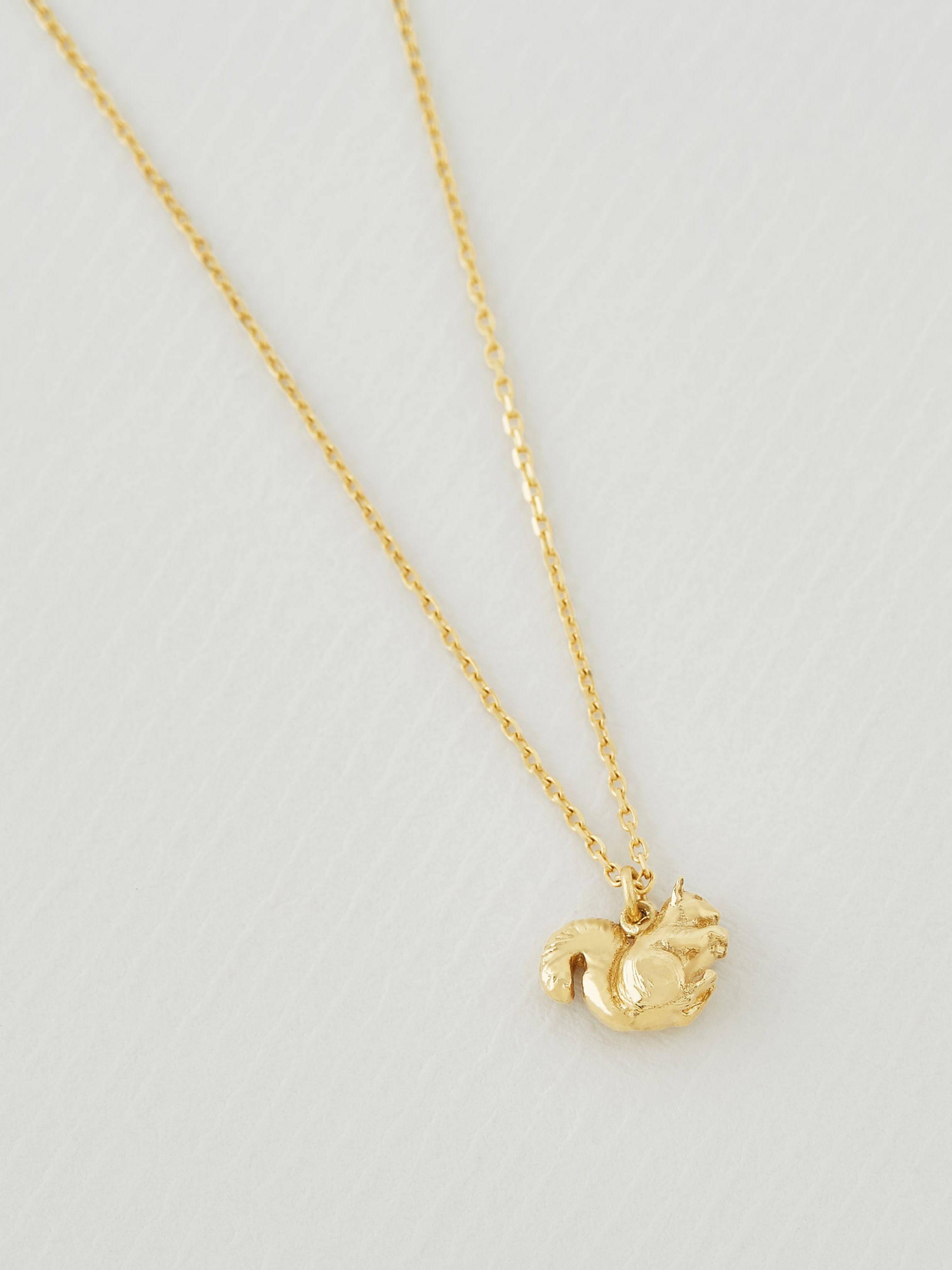 Teeny Tiny Squirrel Necklace - image 4 | 18ct yellow gold