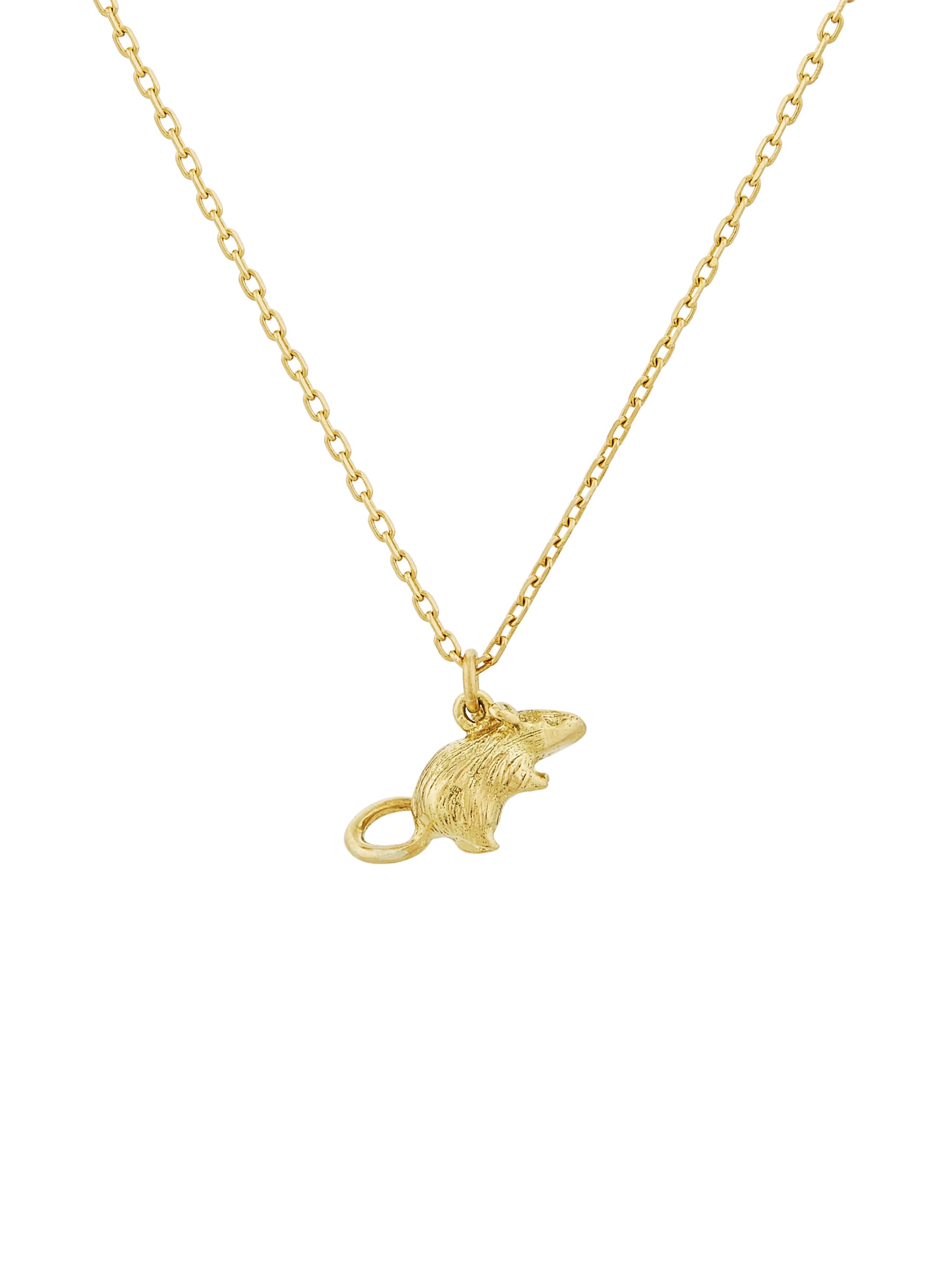 Teeny Tiny Mouse Necklace - image 1 | 18ct yellow gold