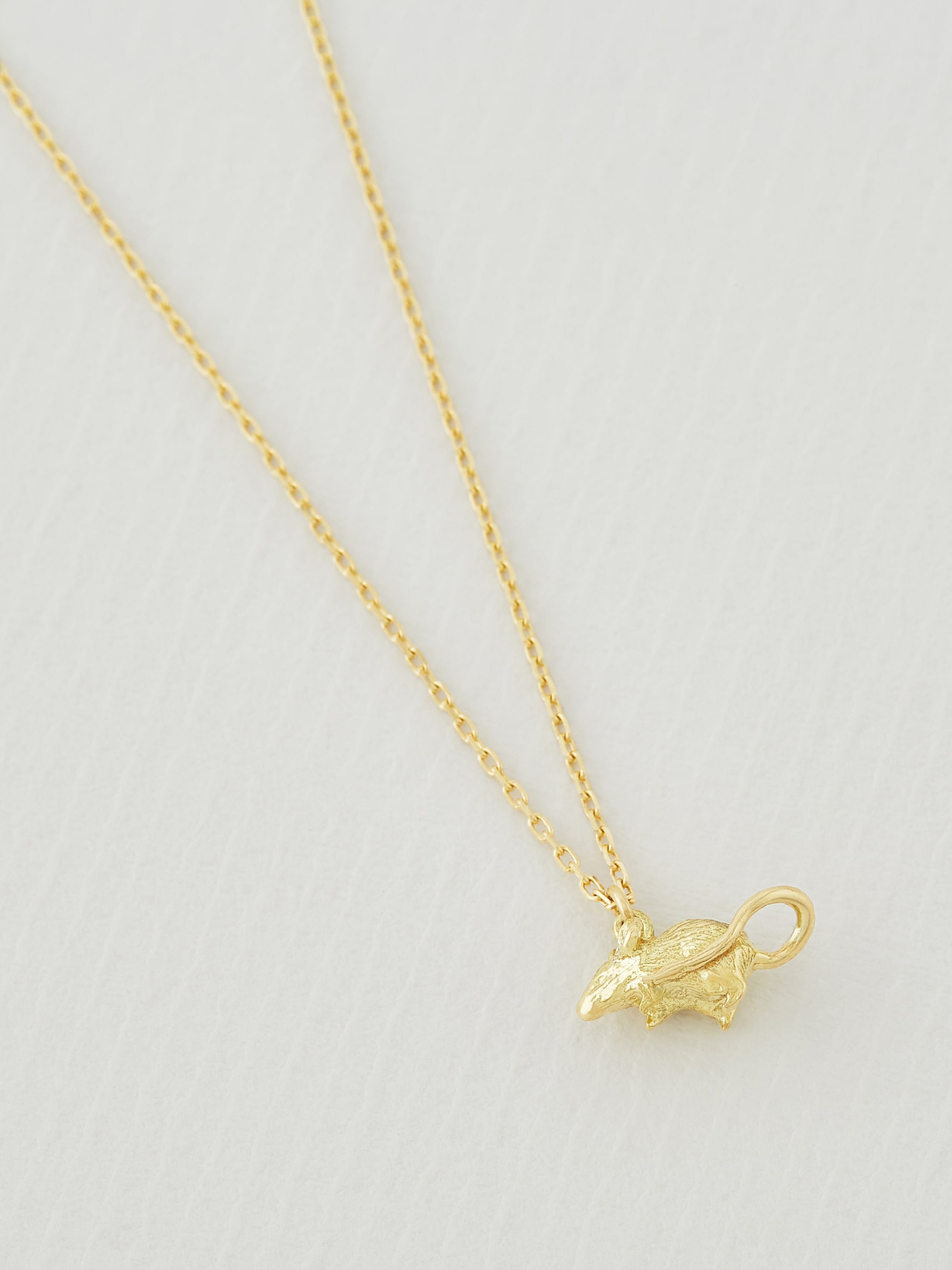 Teeny Tiny Mouse Necklace - image 4 | 18ct yellow gold