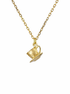 Teeny Tiny Teacup & Saucer Necklace