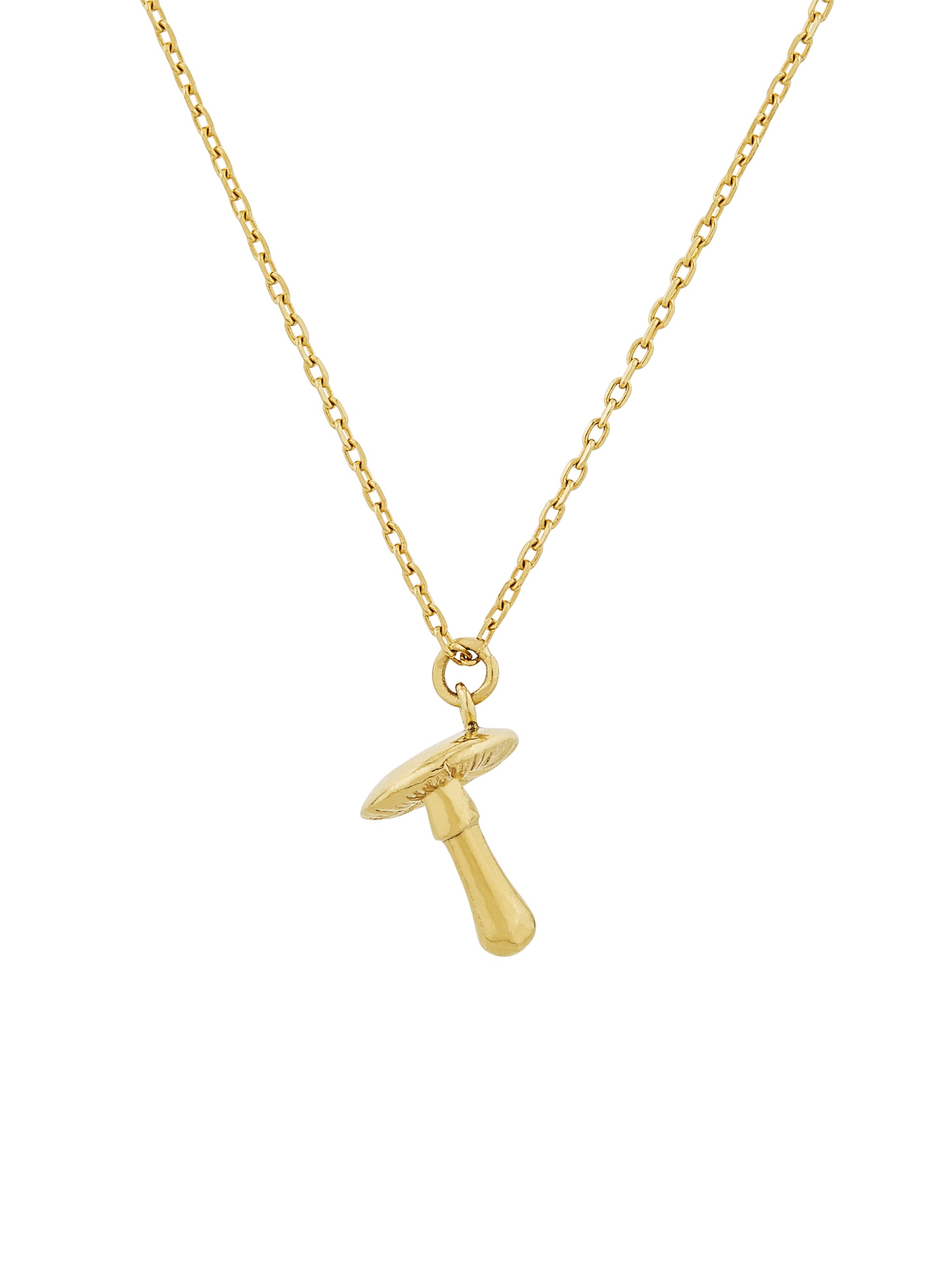 Teeny Tiny Mushroom Necklace - image 4 | 18ct yellow gold