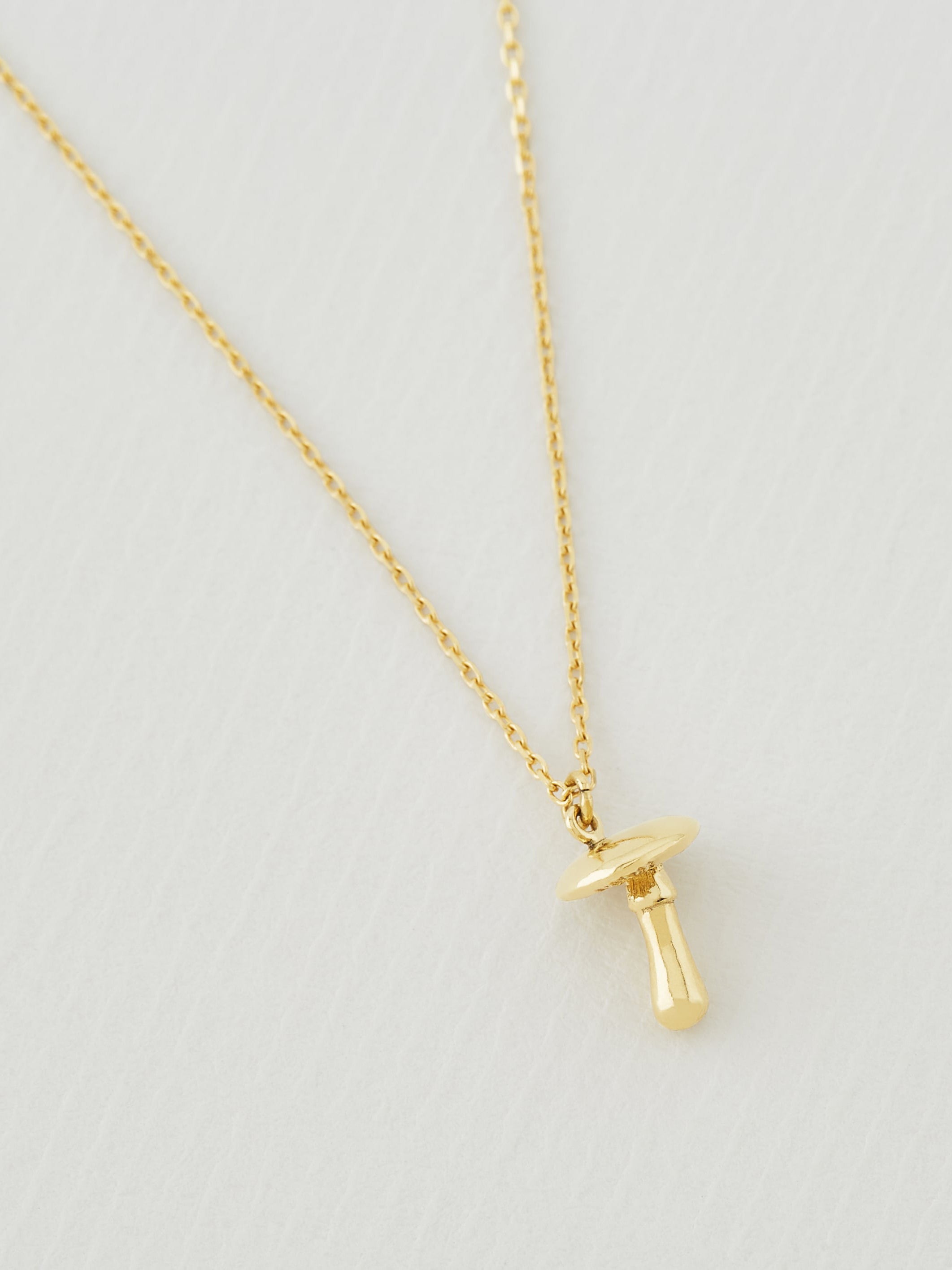 Teeny Tiny Mushroom Necklace - image 3 | 18ct yellow gold