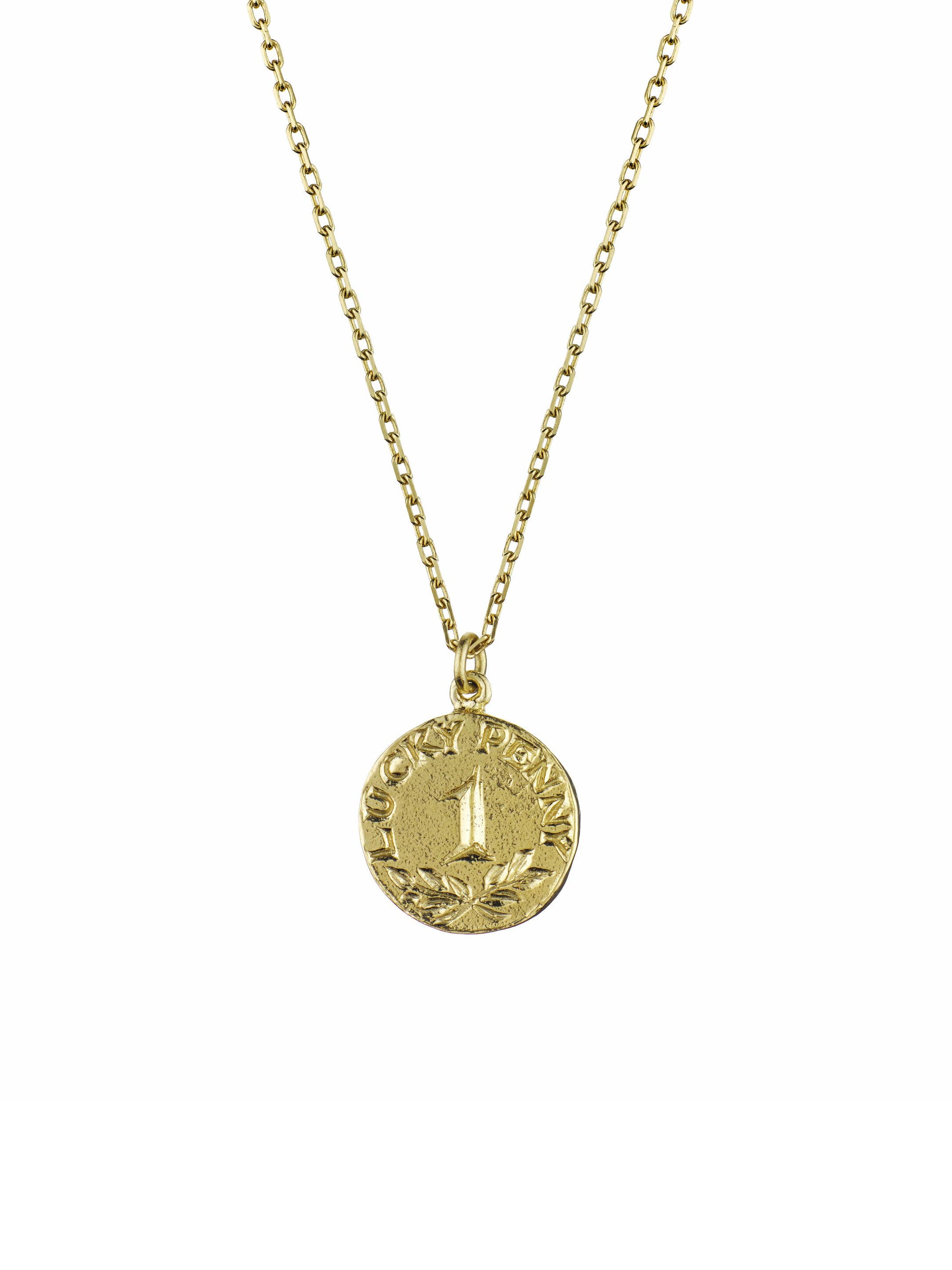 Teeny Tiny Lucky Penny Necklace - image 1 | 18ct yellow gold