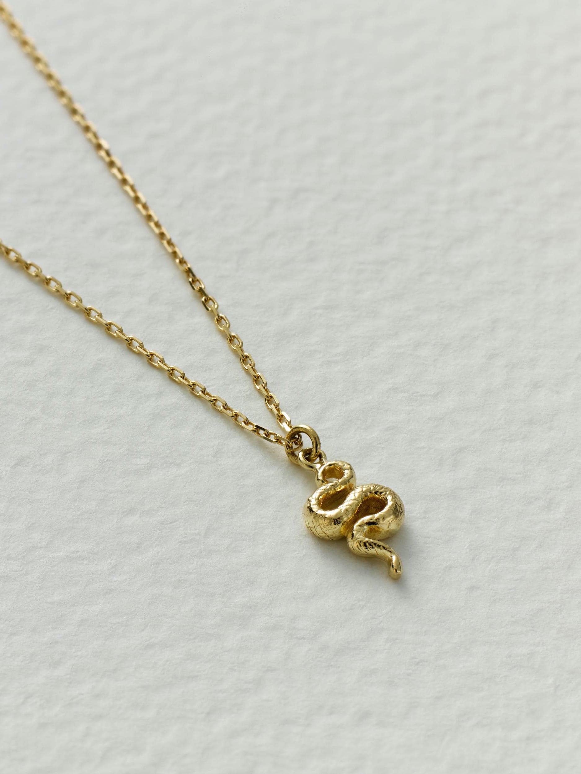 Teeny Tiny Snake Necklace - image 4 | 18ct yellow gold