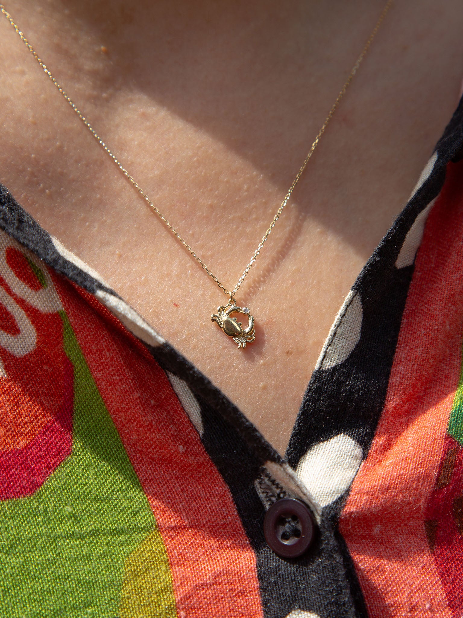 Teeny Tiny Crab Necklace | Alex Monroe Jewellery