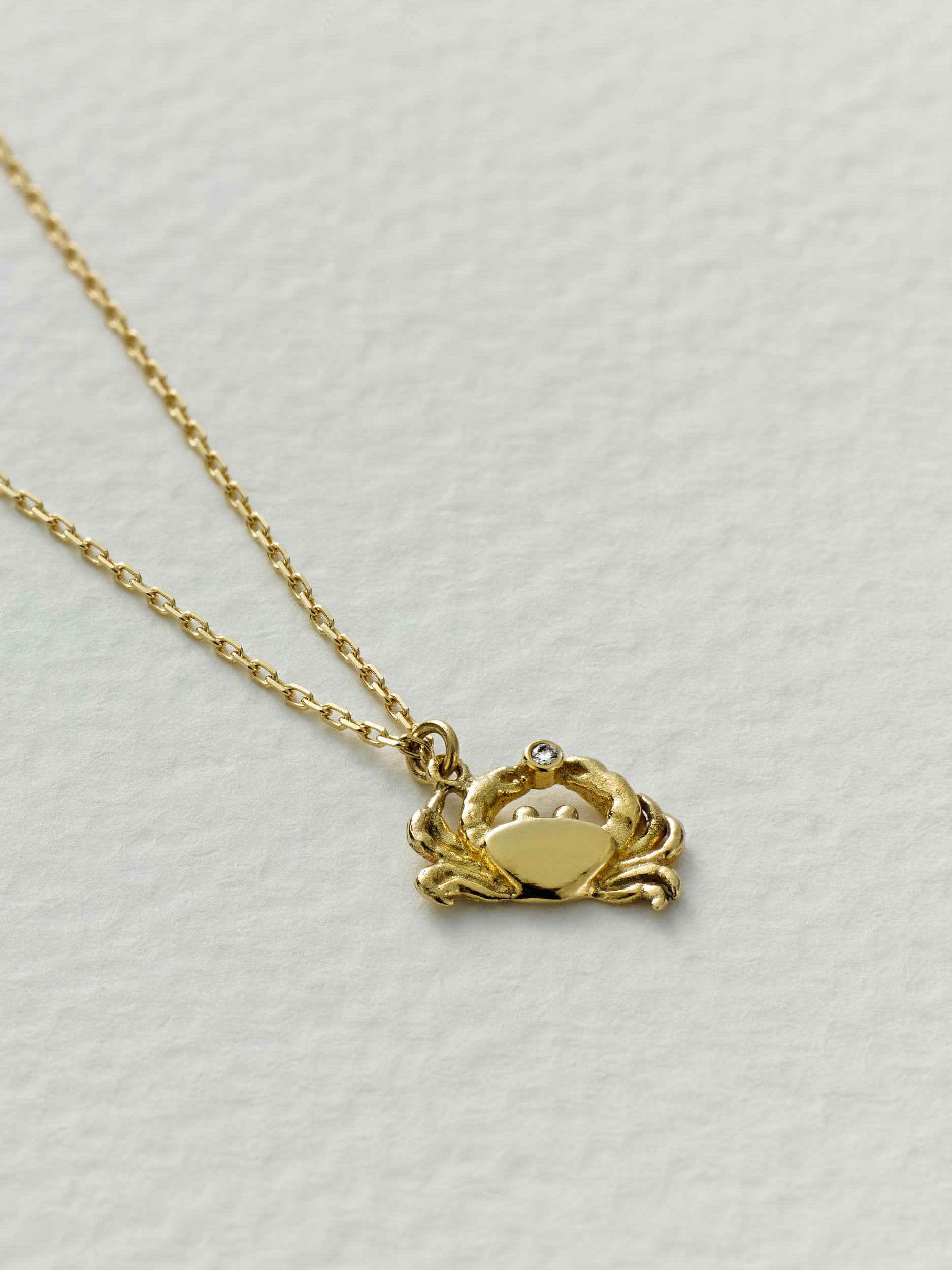 Teeny Tiny Crab Necklace - image 4 | 18ct yellow gold