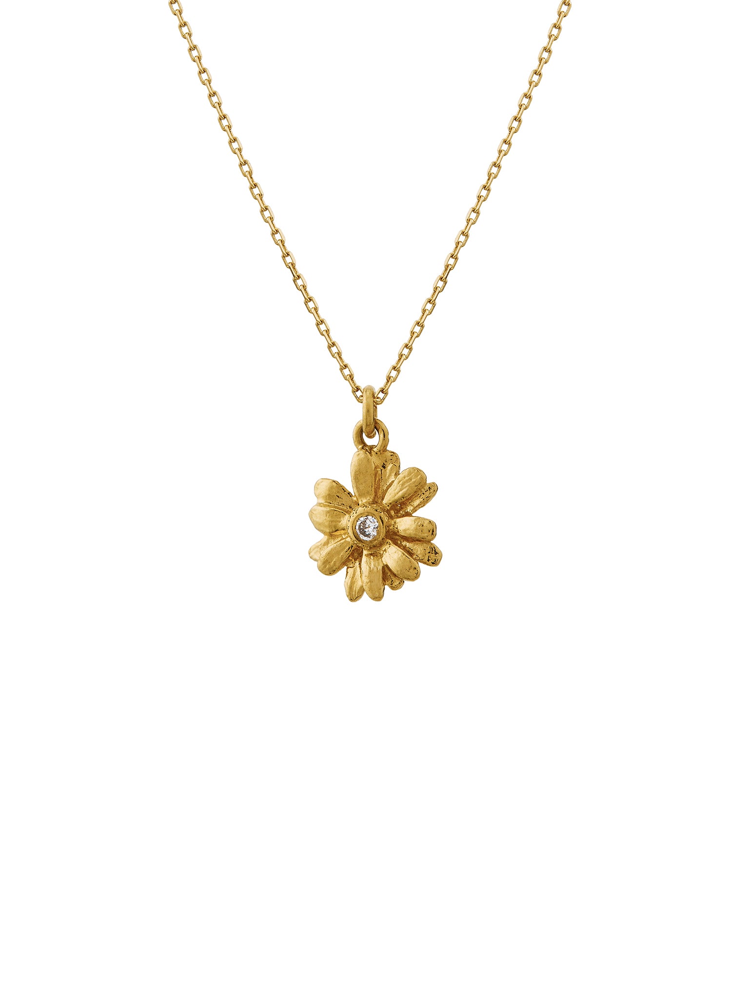 Teeny Tiny Diamond Daisy Necklace - image 1 | 18ct yellow gold
