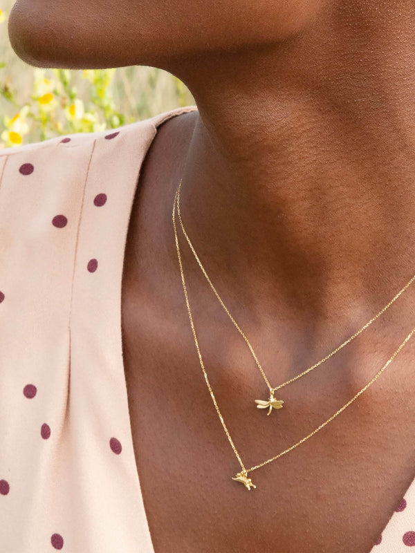 Teeny Tiny Dragonfly Necklace
