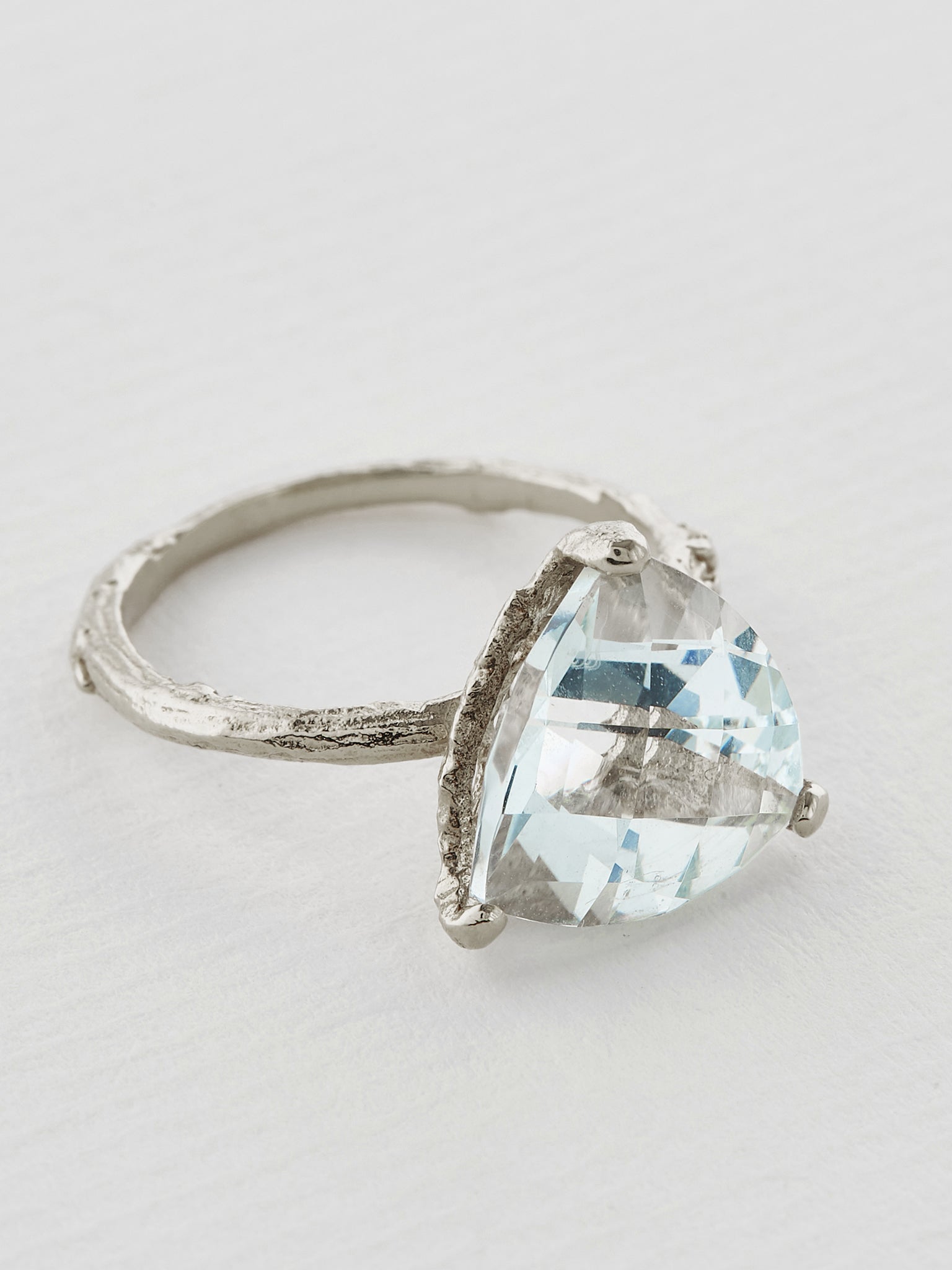 Aquamarine Forest Jewel Ring - image 9 | platinum