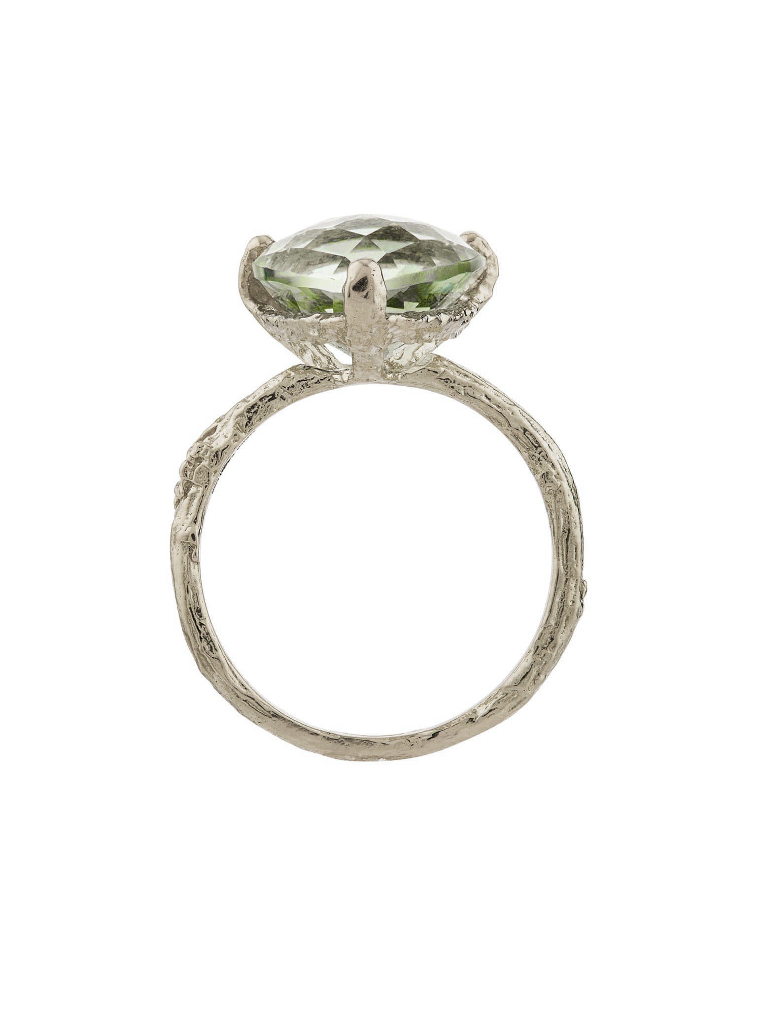 Green Amethyst Forest Jewel Ring - image 7 | 18ct white gold