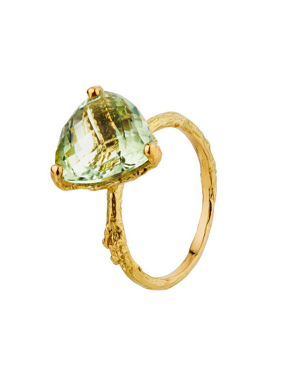 Green Amethyst Forest Jewel Ring