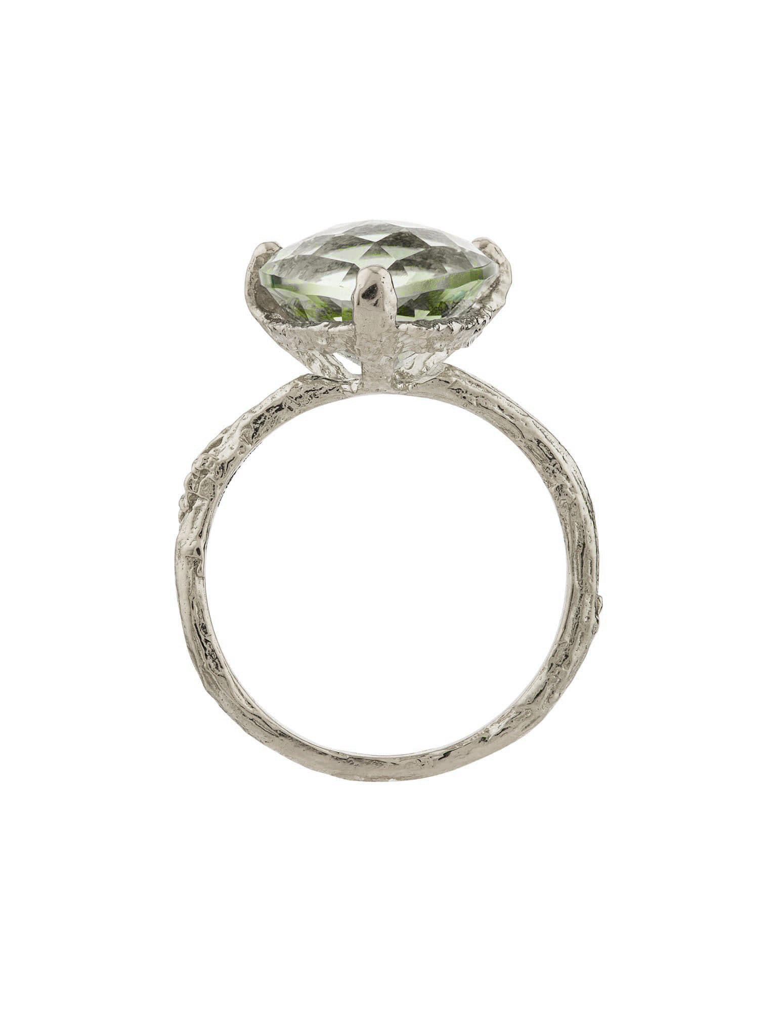 Green Amethyst Forest Jewel Ring - image 10 | platinum
