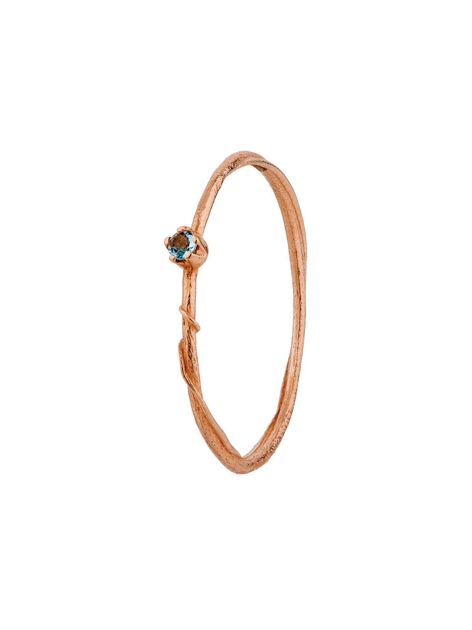 Aquamarine Fine Vine Ring - image 7 | 18ct rose gold