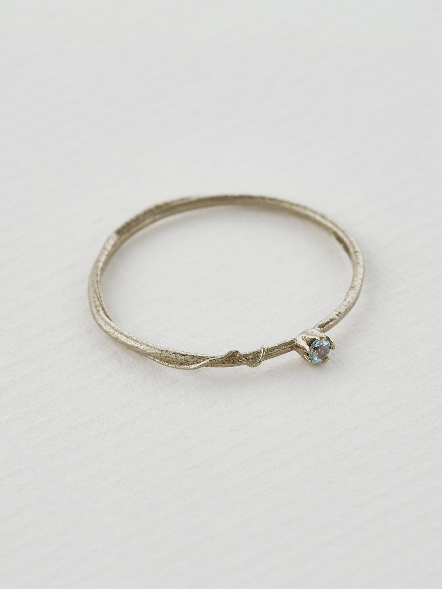 Aquamarine Fine Vine Ring - image 5 | 18ct white gold