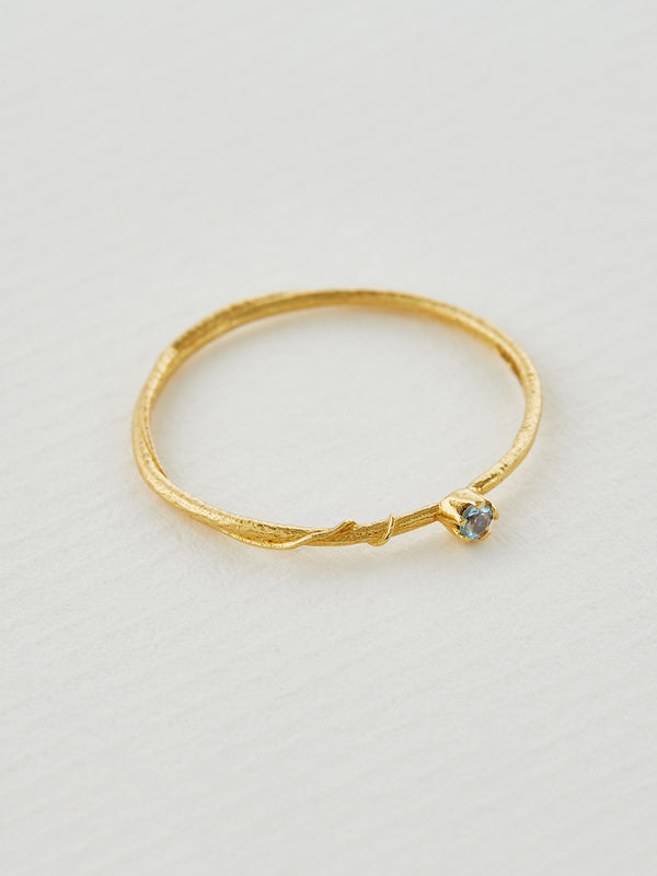 Aquamarine Fine Vine Ring