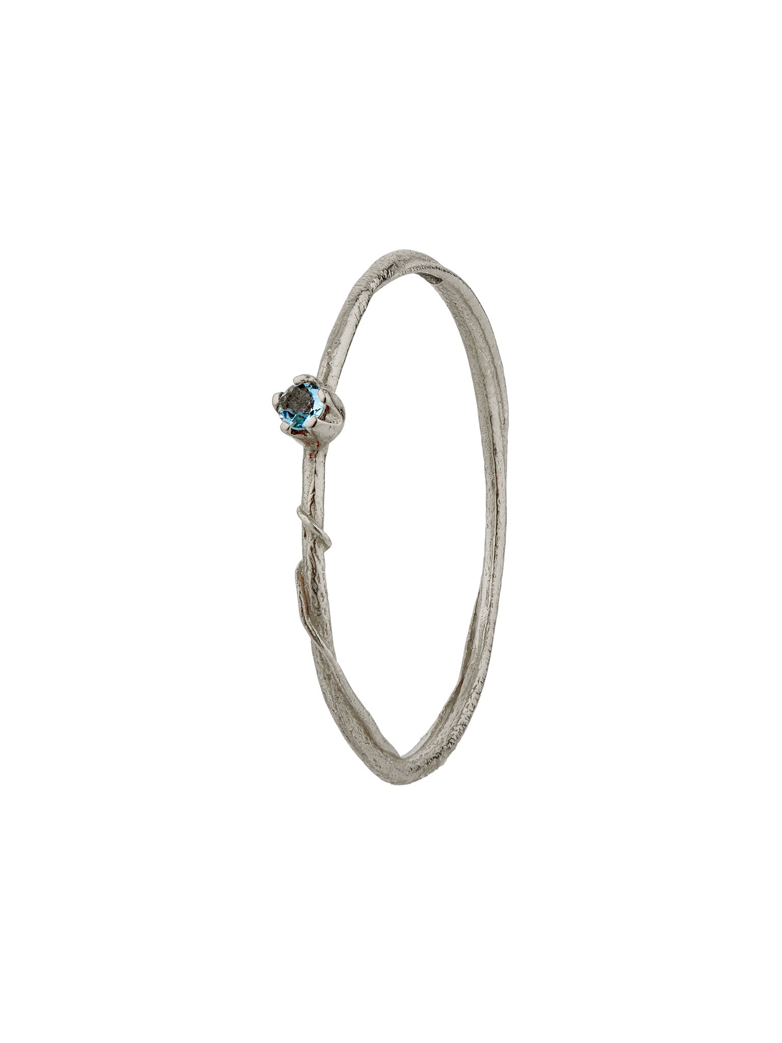 Aquamarine Fine Vine Ring - image 10 | platinum