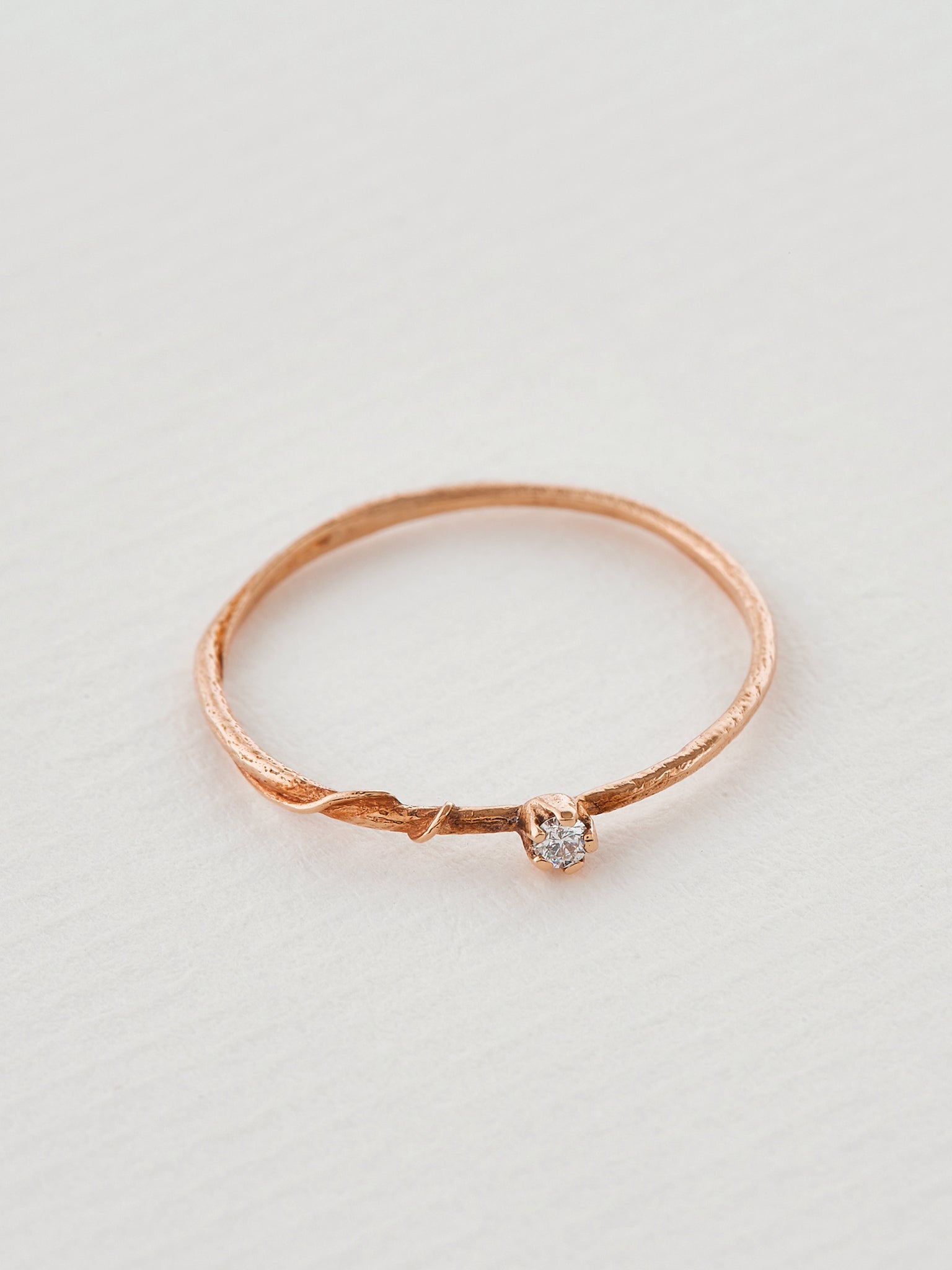 Diamond Fine Vine Ring - image 8 | 18ct rose gold