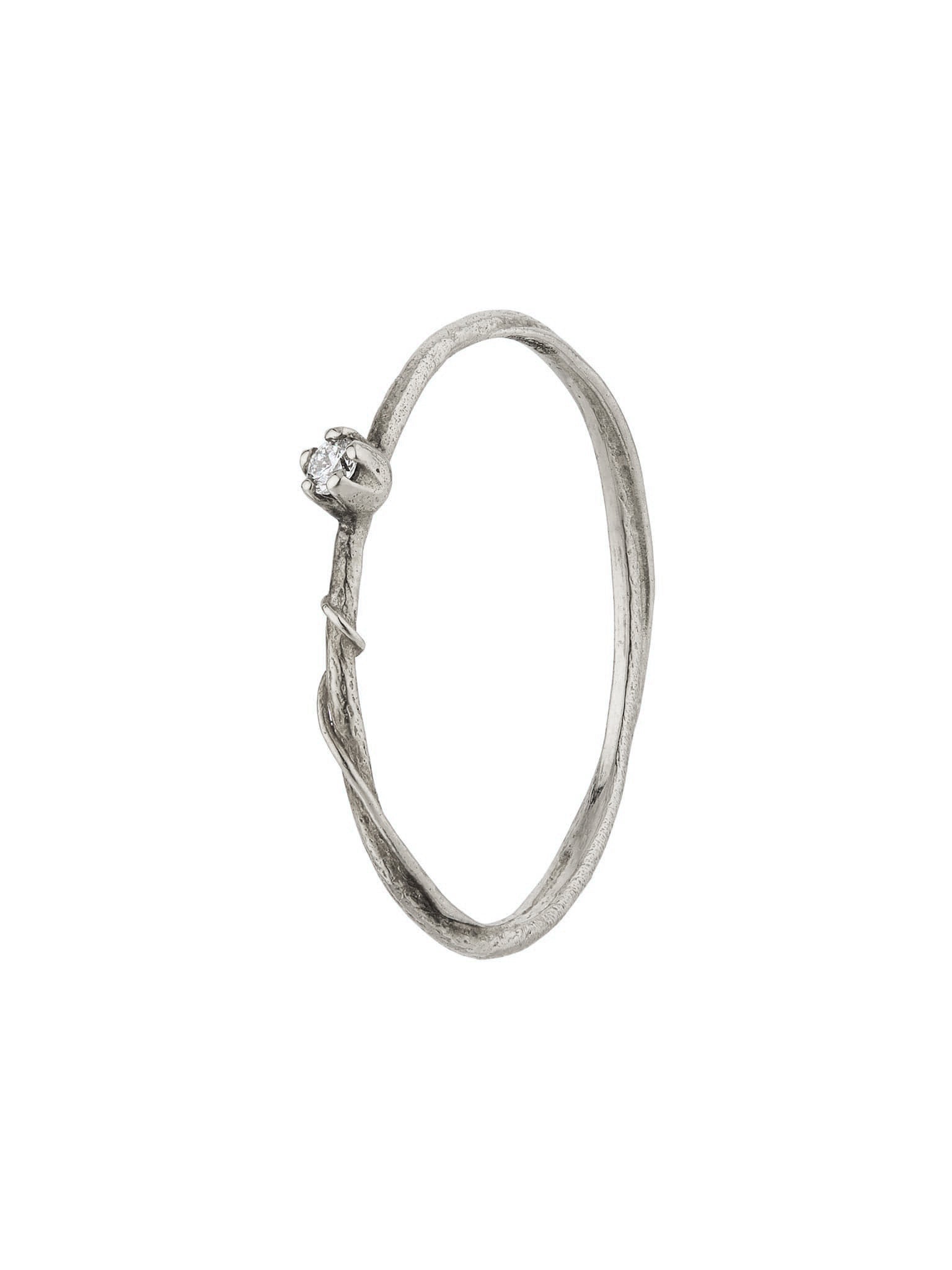 Diamond Fine Vine Ring - image 10 | platinum