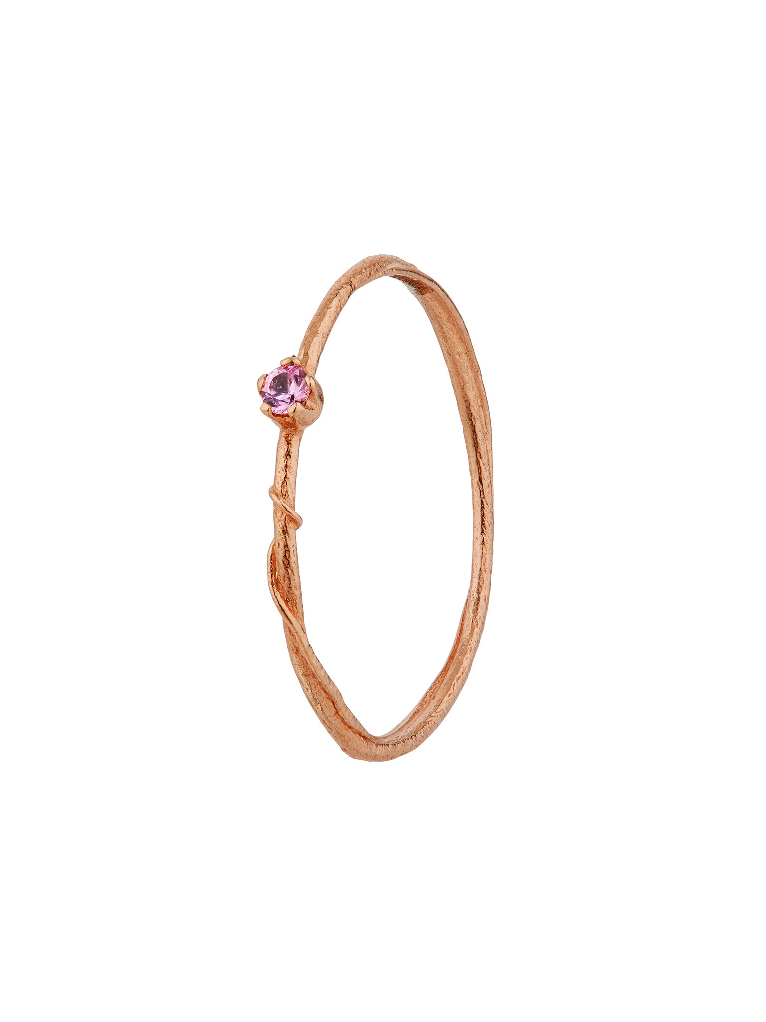 Pink Sapphire Fine Vine Ring - image 7 | 18ct rose gold