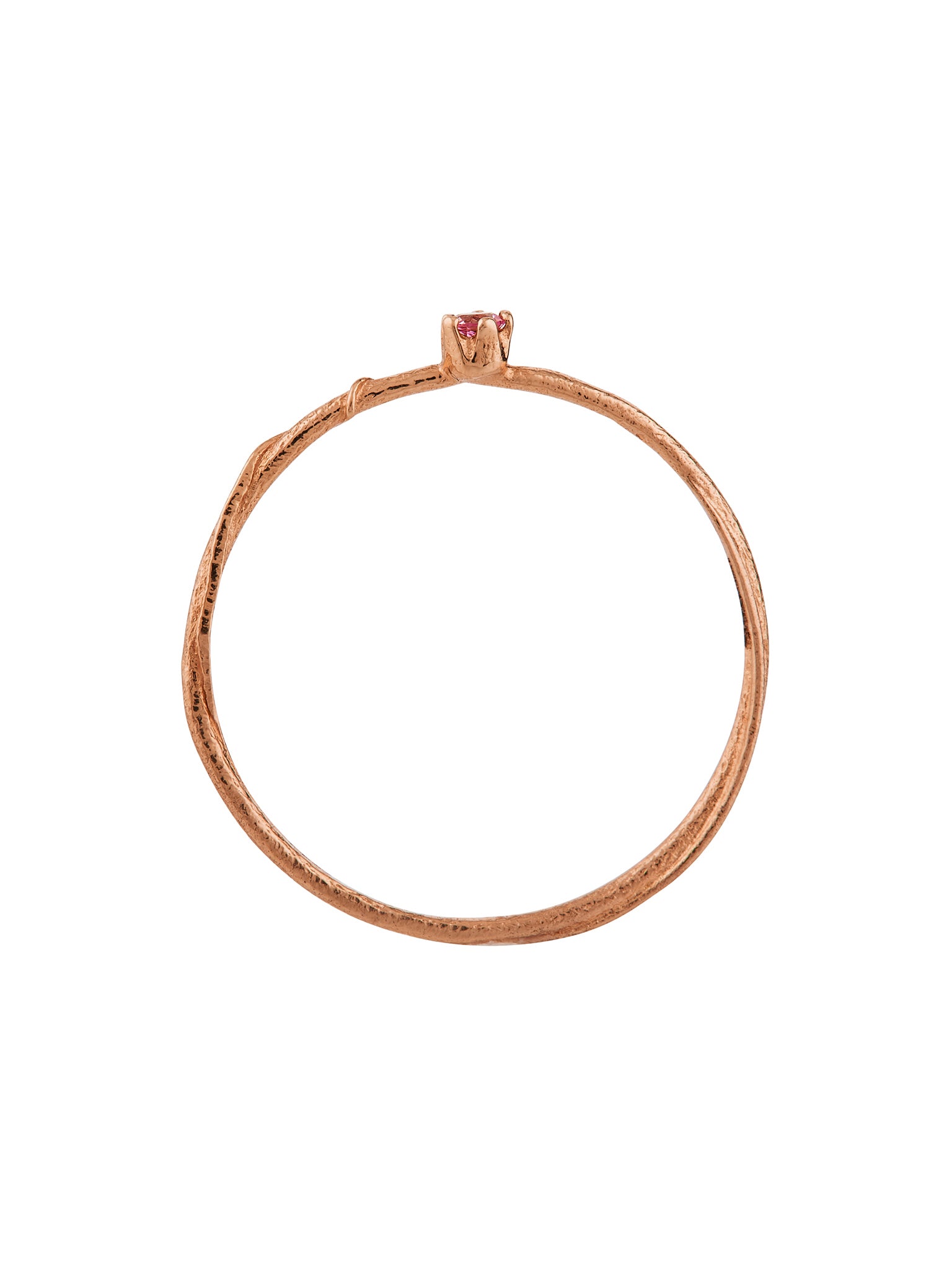 Pink Sapphire Fine Vine Ring - image 9 | 18ct rose gold