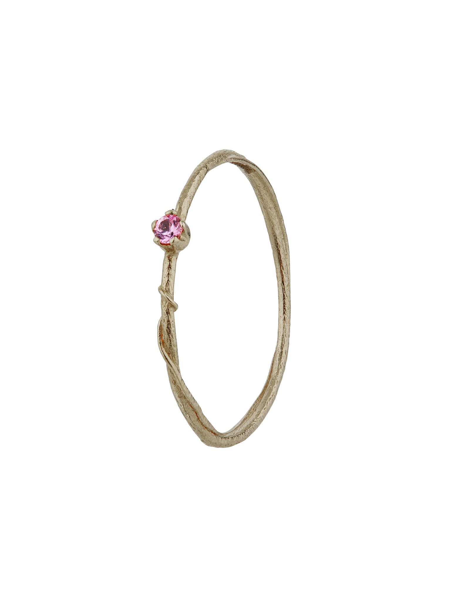 Pink Sapphire Fine Vine Ring - image 4 | 18ct white gold