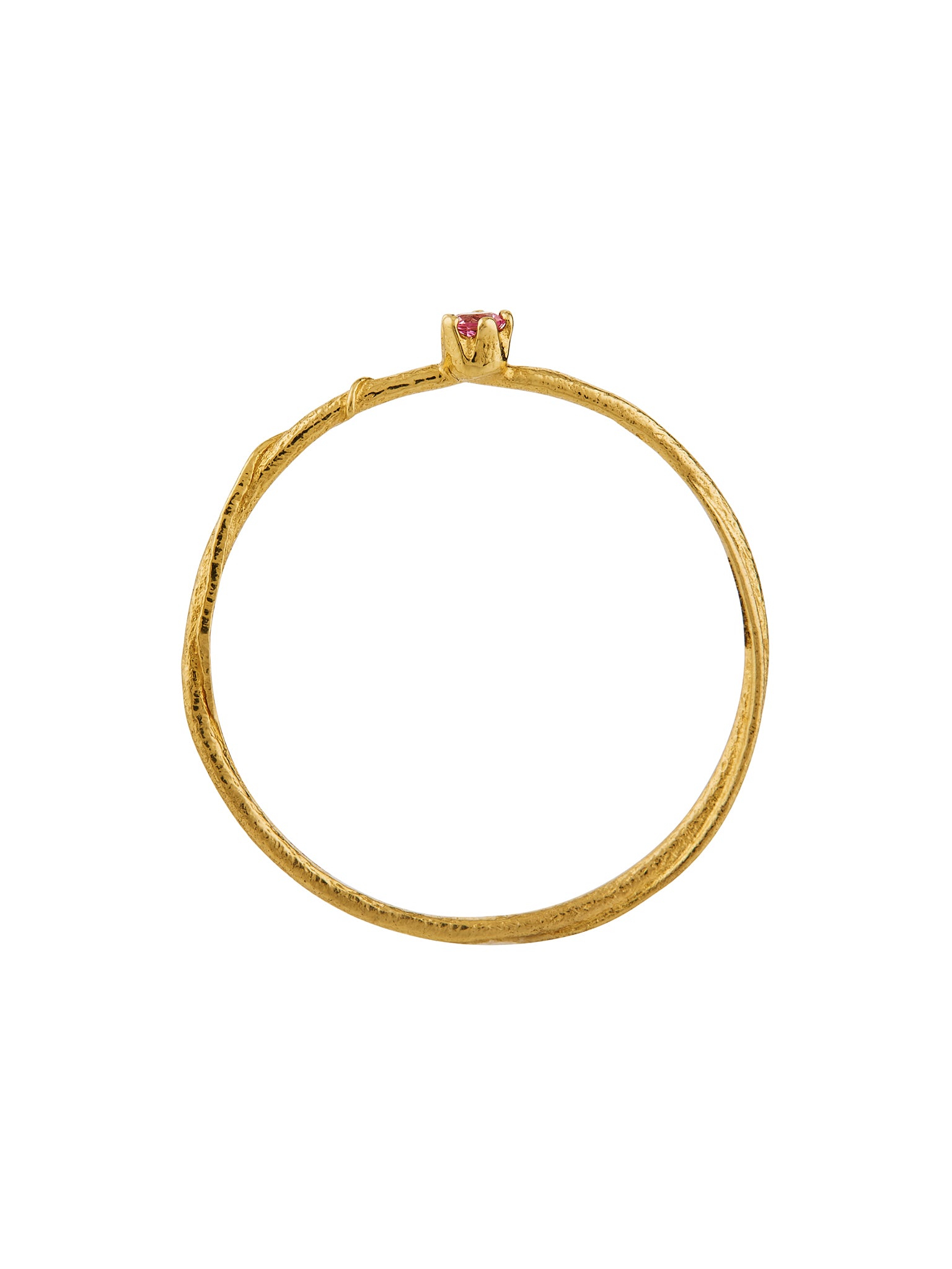 Pink Sapphire Fine Vine Ring - image 3 | 18ct yellow gold
