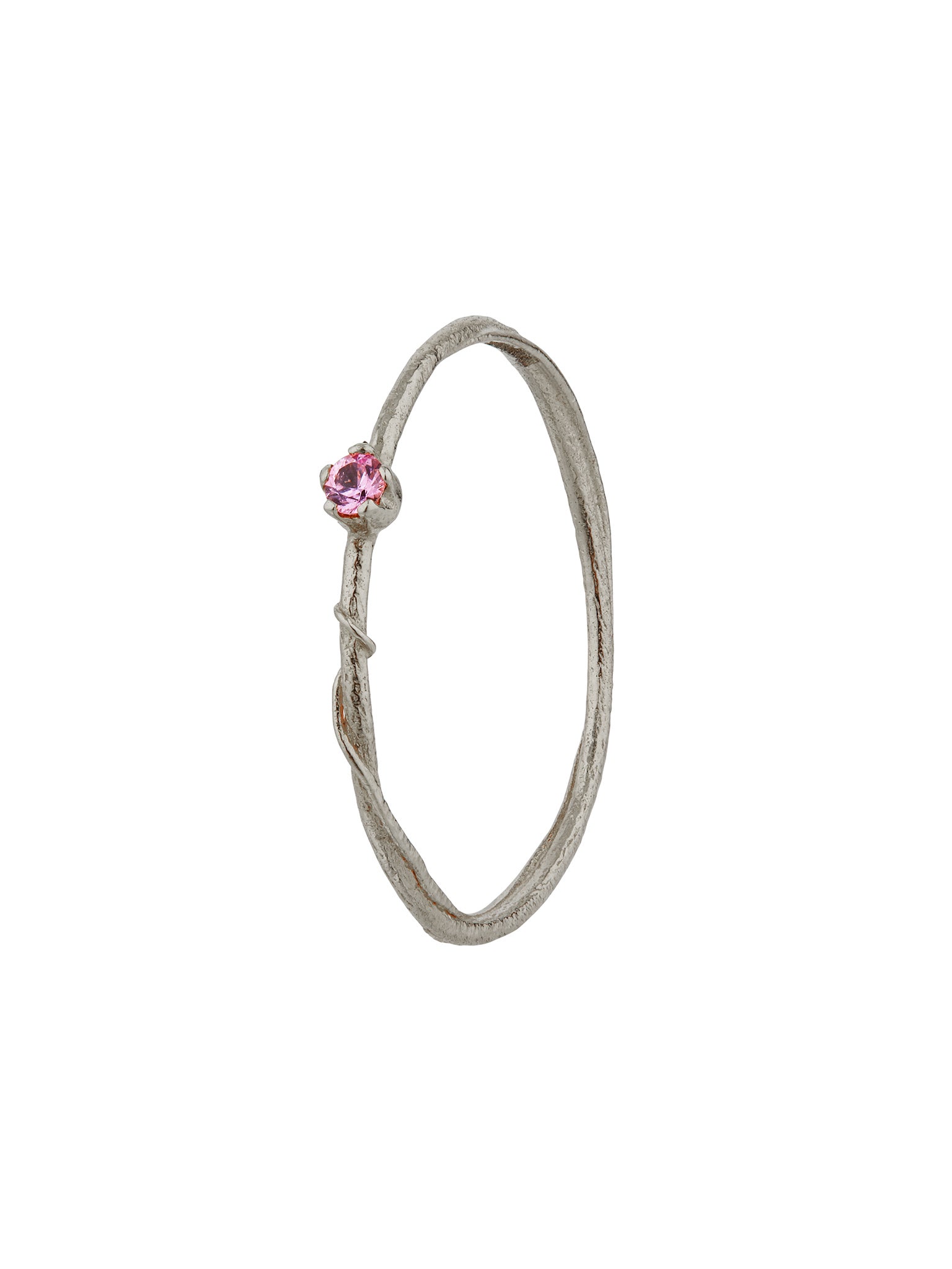Pink Sapphire Fine Vine Ring - image 10 | platinum