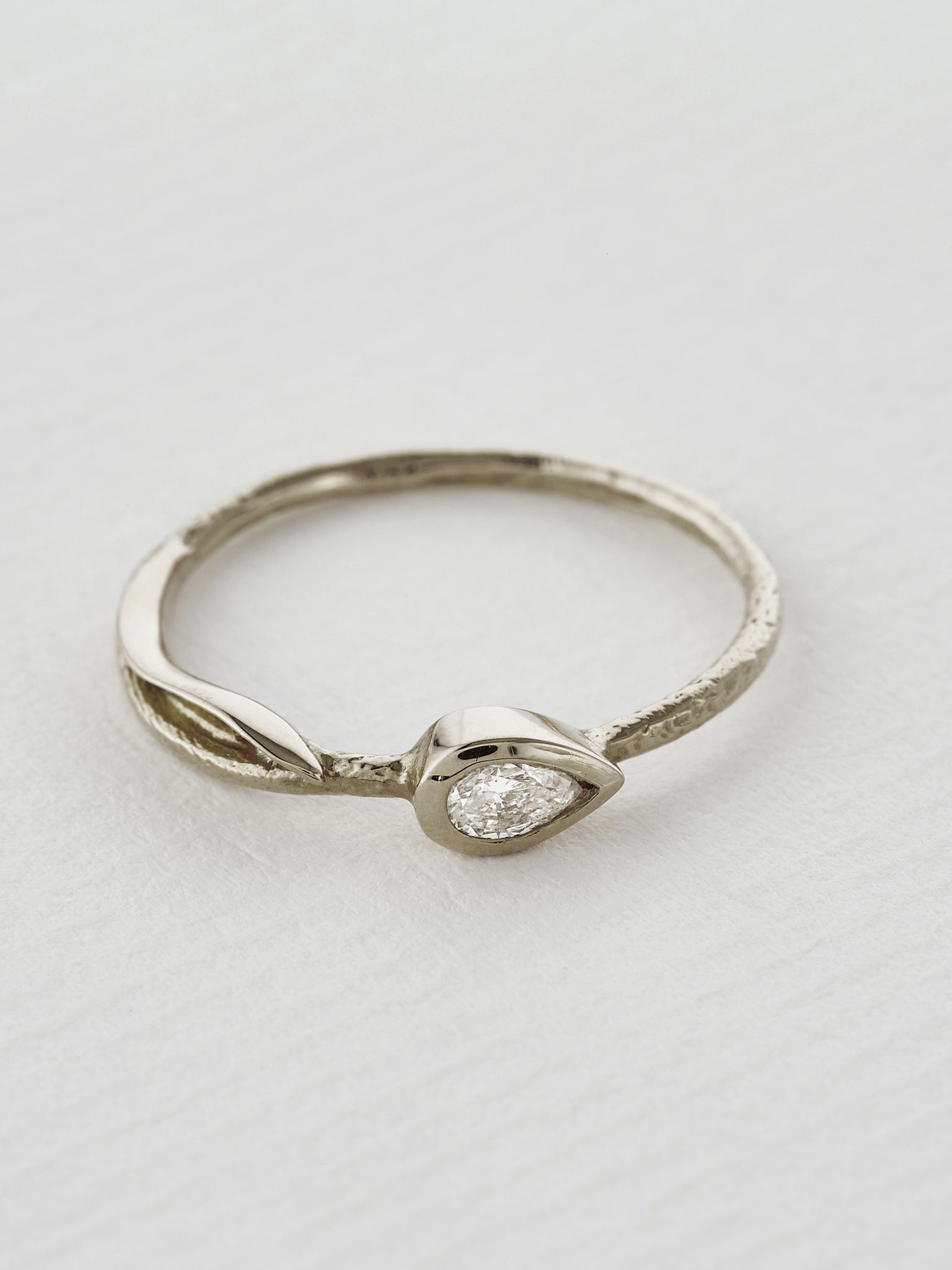 Tulip Leaf Diamond Band - image 7 | 18ct white gold