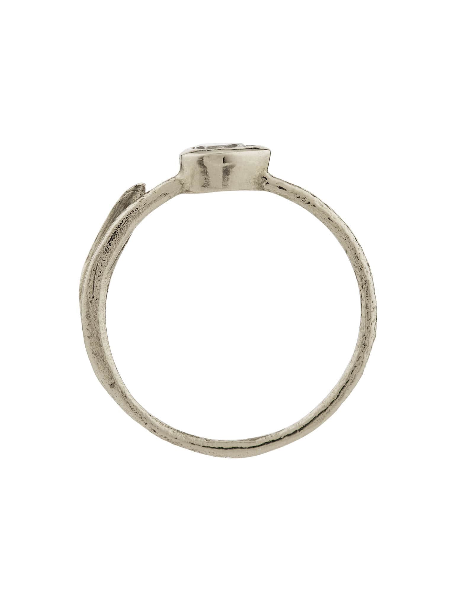Tulip Leaf Diamond Band - image 14 | platinum