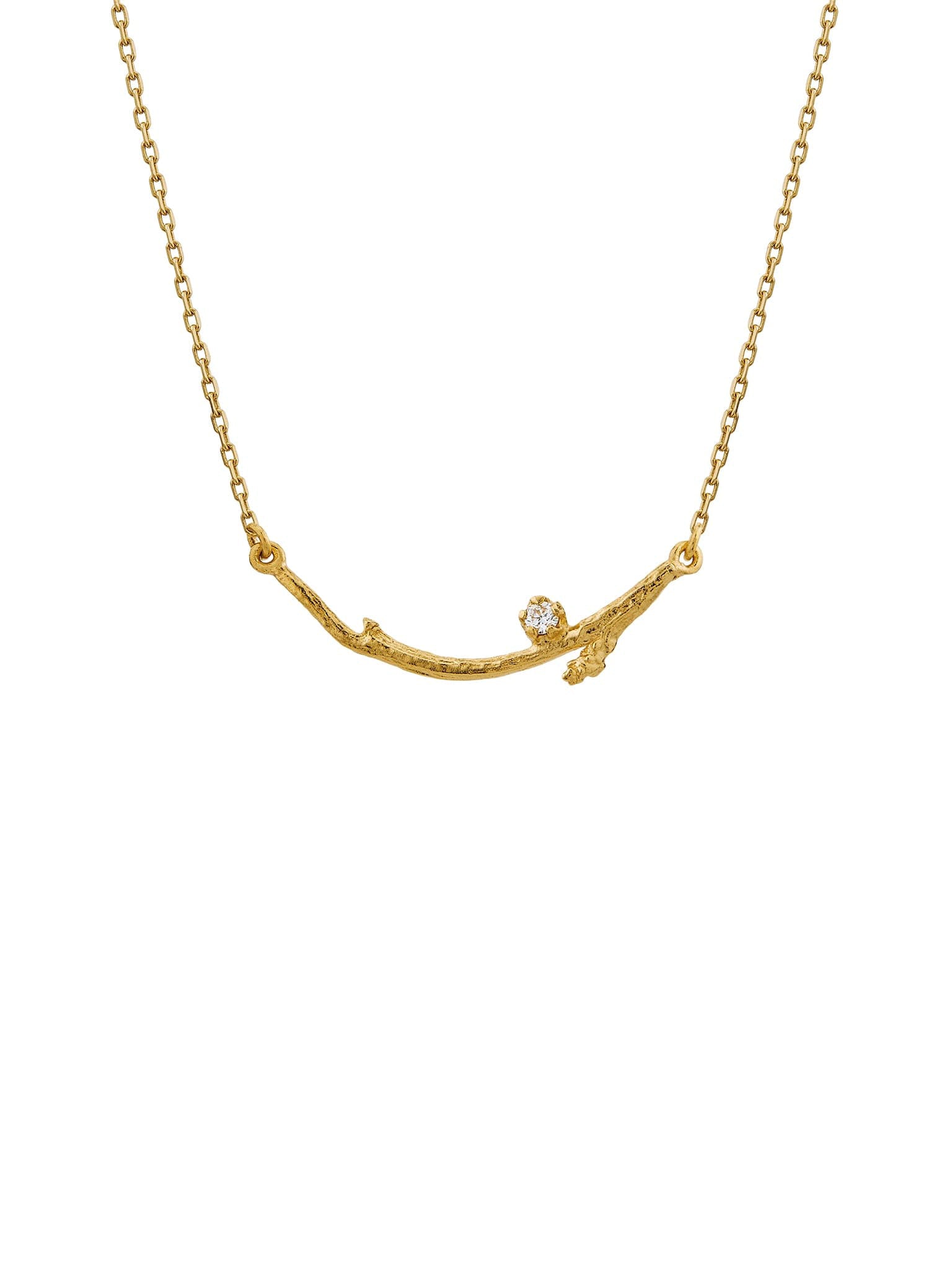 Diamond Wildwood Curve Necklace - image 1 | 18ct yellow gold
