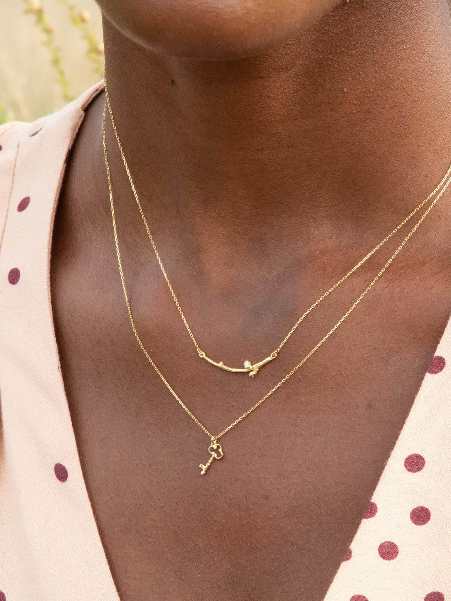 Diamond Wildwood Curve Necklace - image 2
