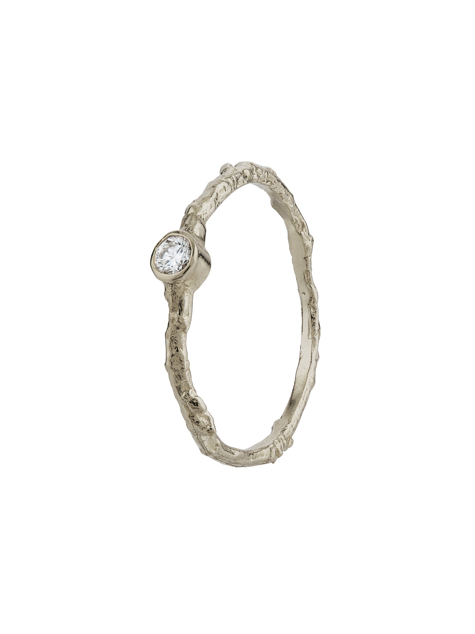 Diamond Willow Ring - image 8 | platinum