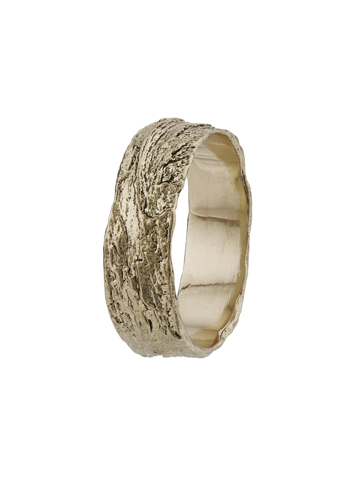 Wide Bark 6.5mm Band - image 3 | 18ct white gold