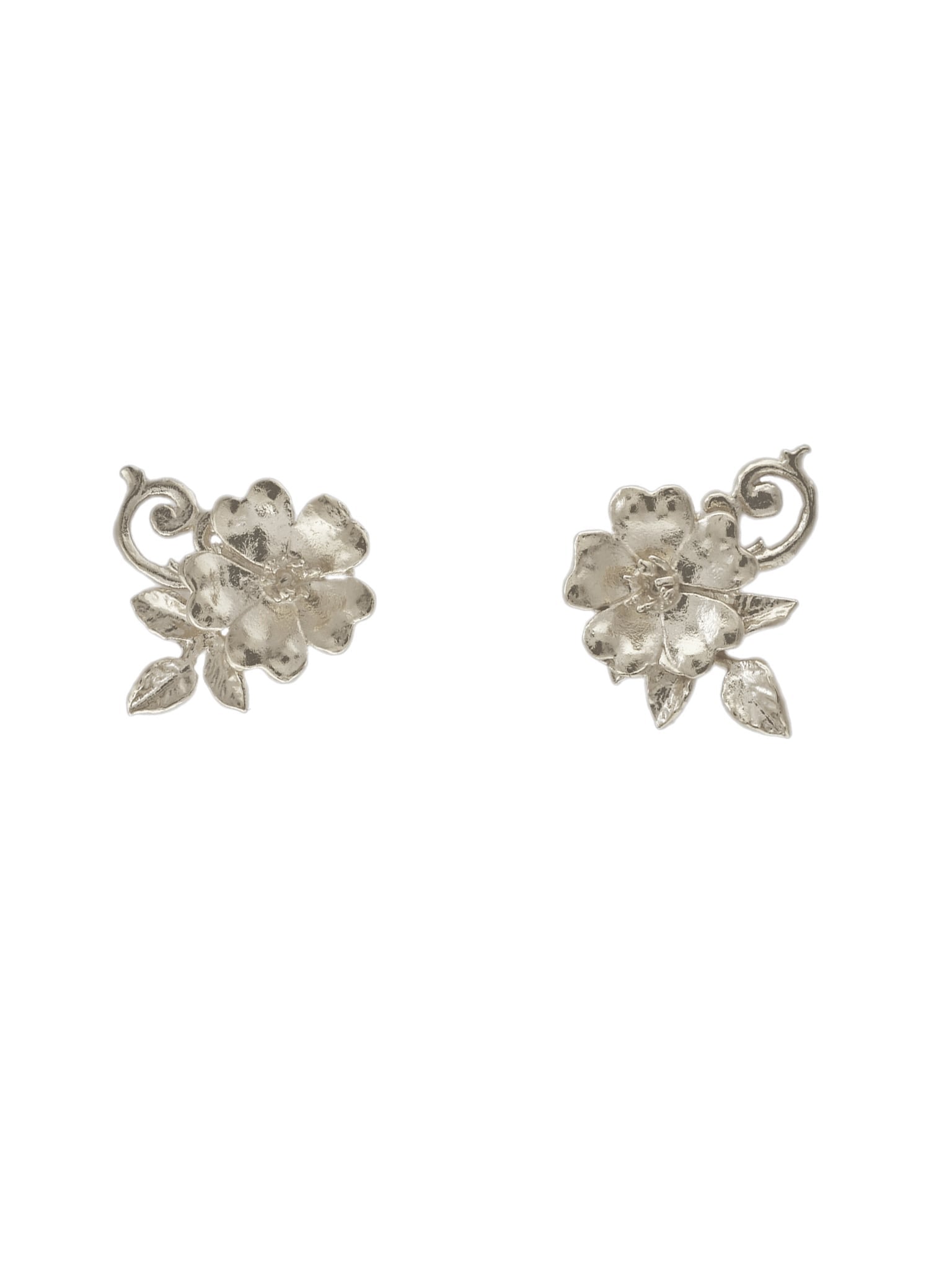 Ornate Rose Studs - image 5 | silver