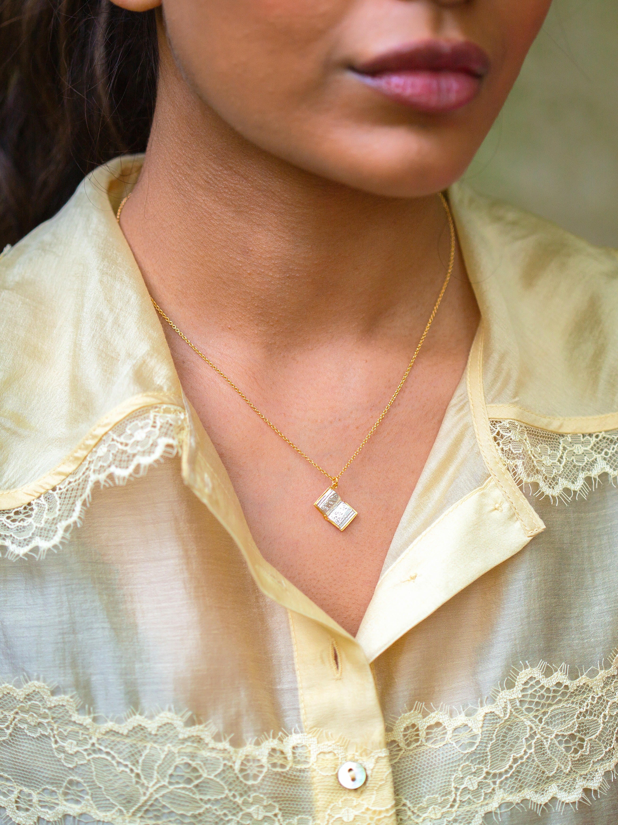 Alice in Wonderland Open Book Necklace - image 2
