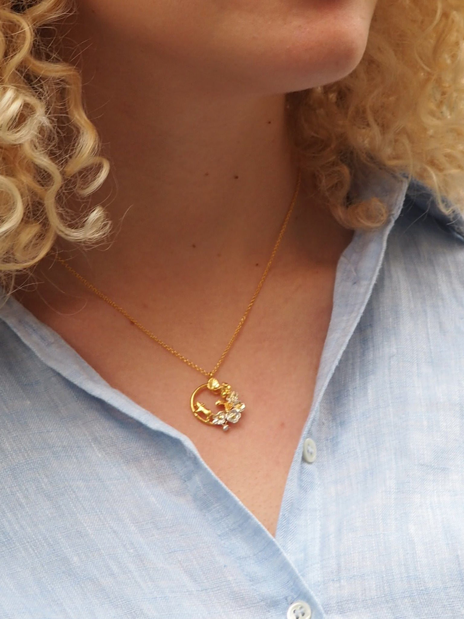 Mouse in the Strawberry Garden Necklace - image 2