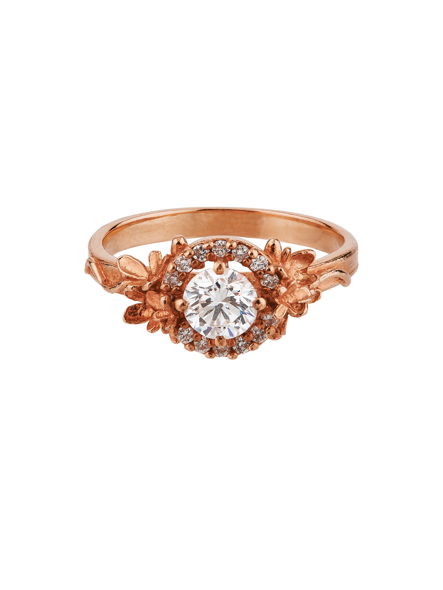 Large Diamond Spring Halo Ring - image 10 | 18ct rose gold