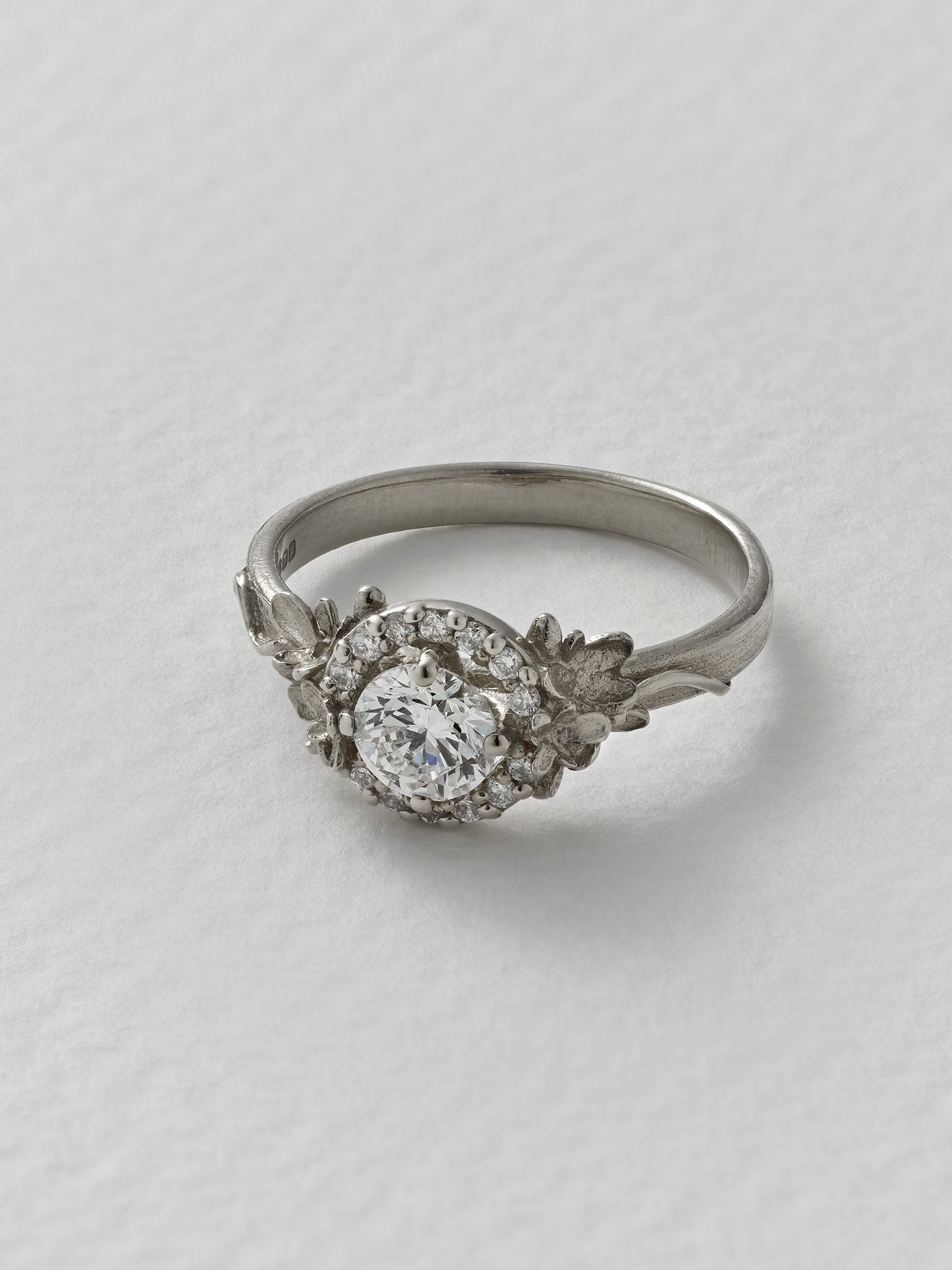Large Diamond Spring Halo Ring - image 6 | 18ct white gold