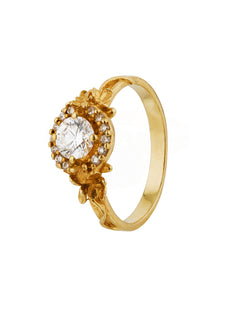 Large Diamond Spring Halo Ring