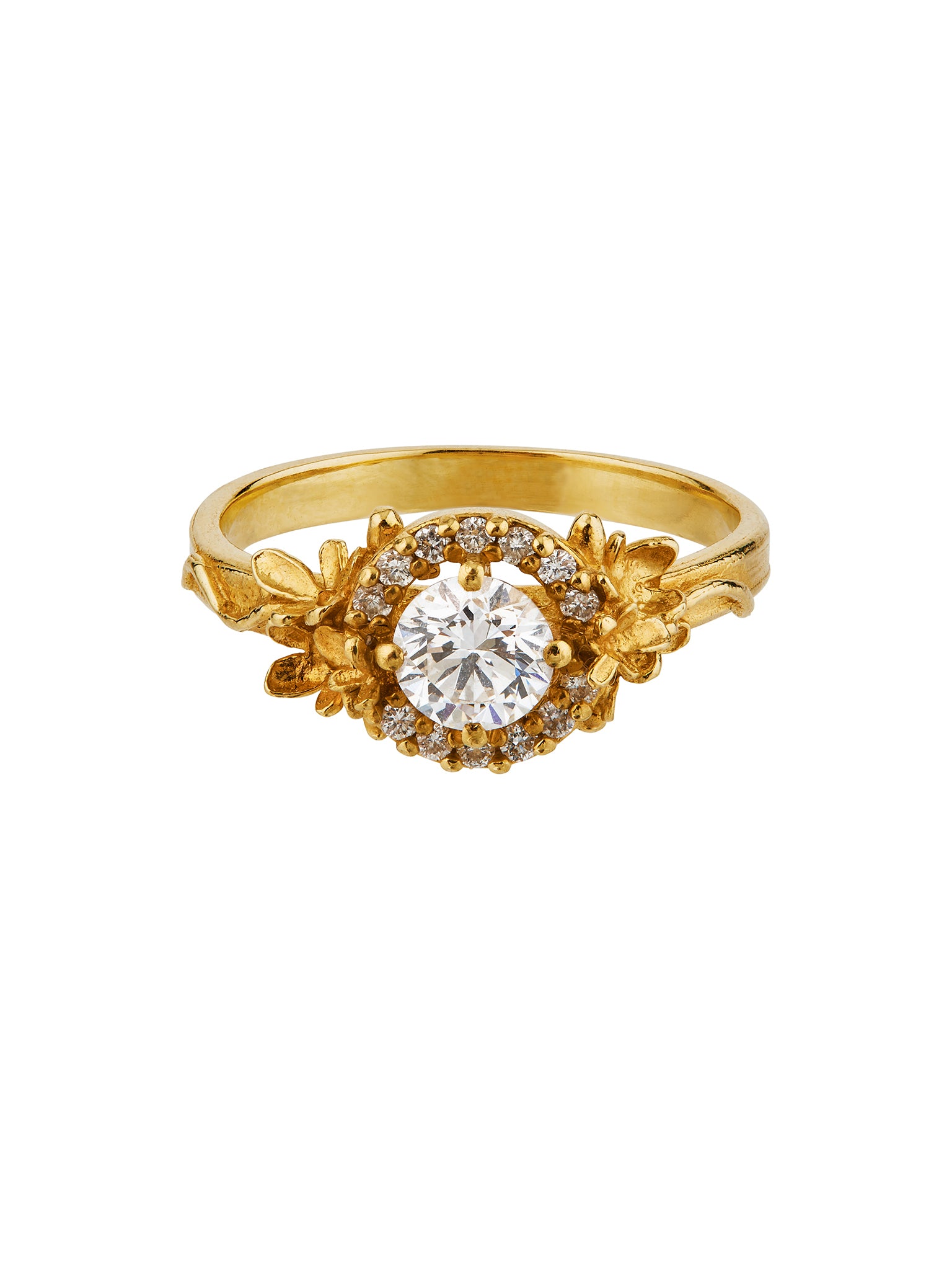 Large Diamond Spring Halo Ring - image 4 | 18ct yellow gold