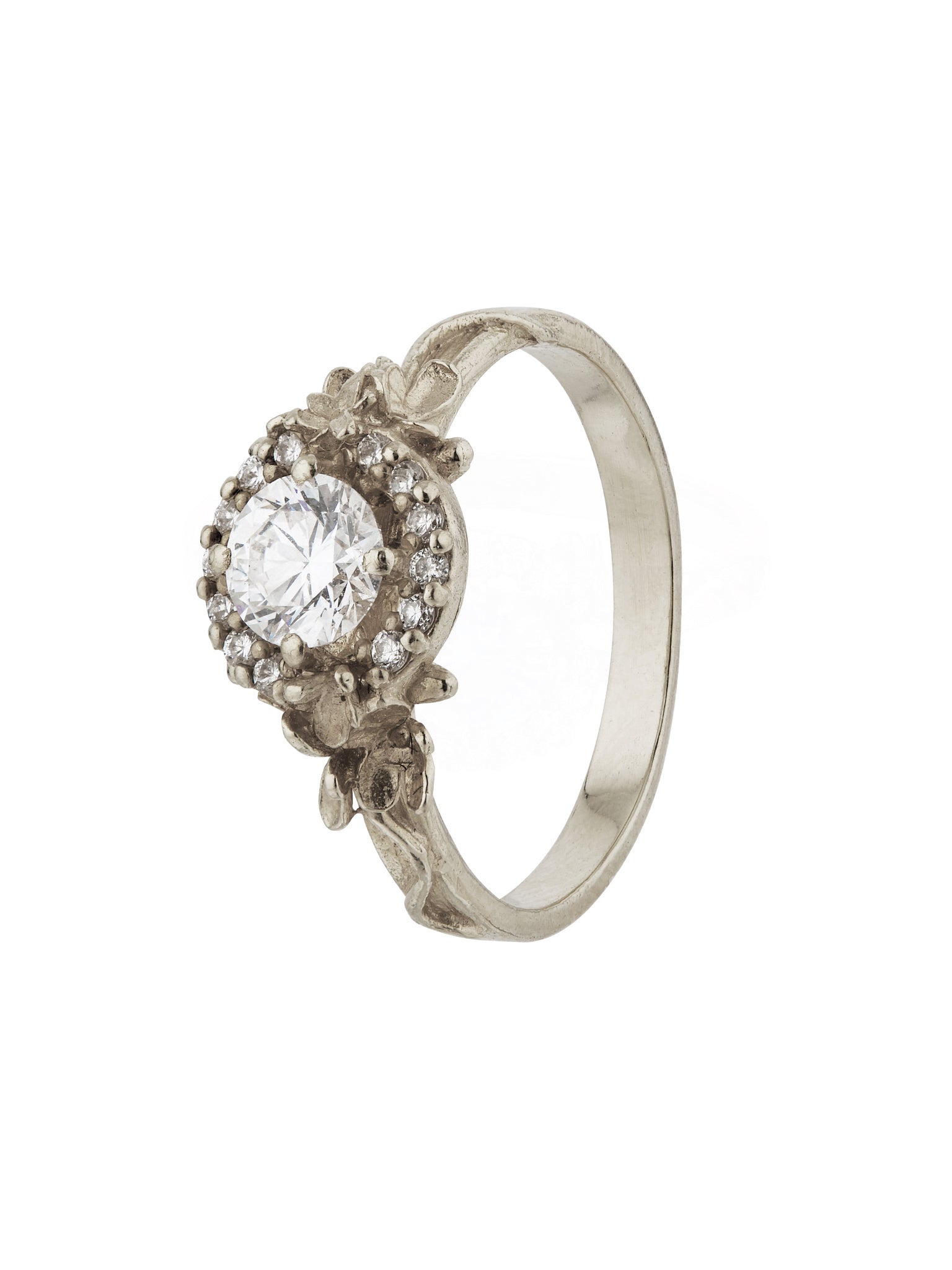 Large Diamond Spring Halo Ring - image 11 | platinum