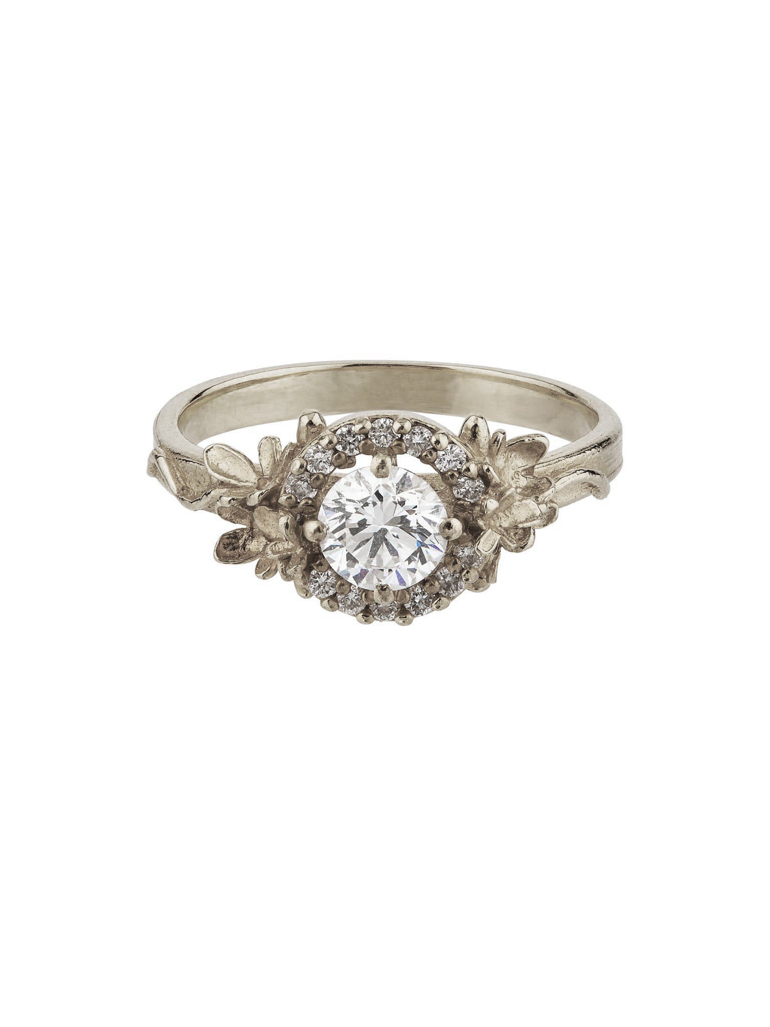 Large Diamond Spring Halo Ring - image 13 | platinum