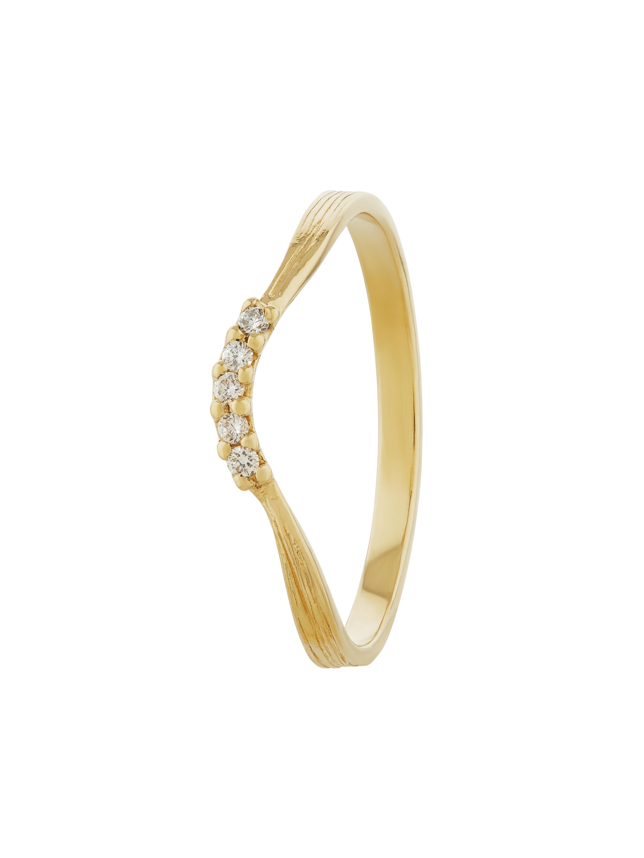 Half Halo Curved Diamond Band - image 1 | 18ct yellow gold