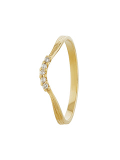 Half Halo Curved Diamond Band