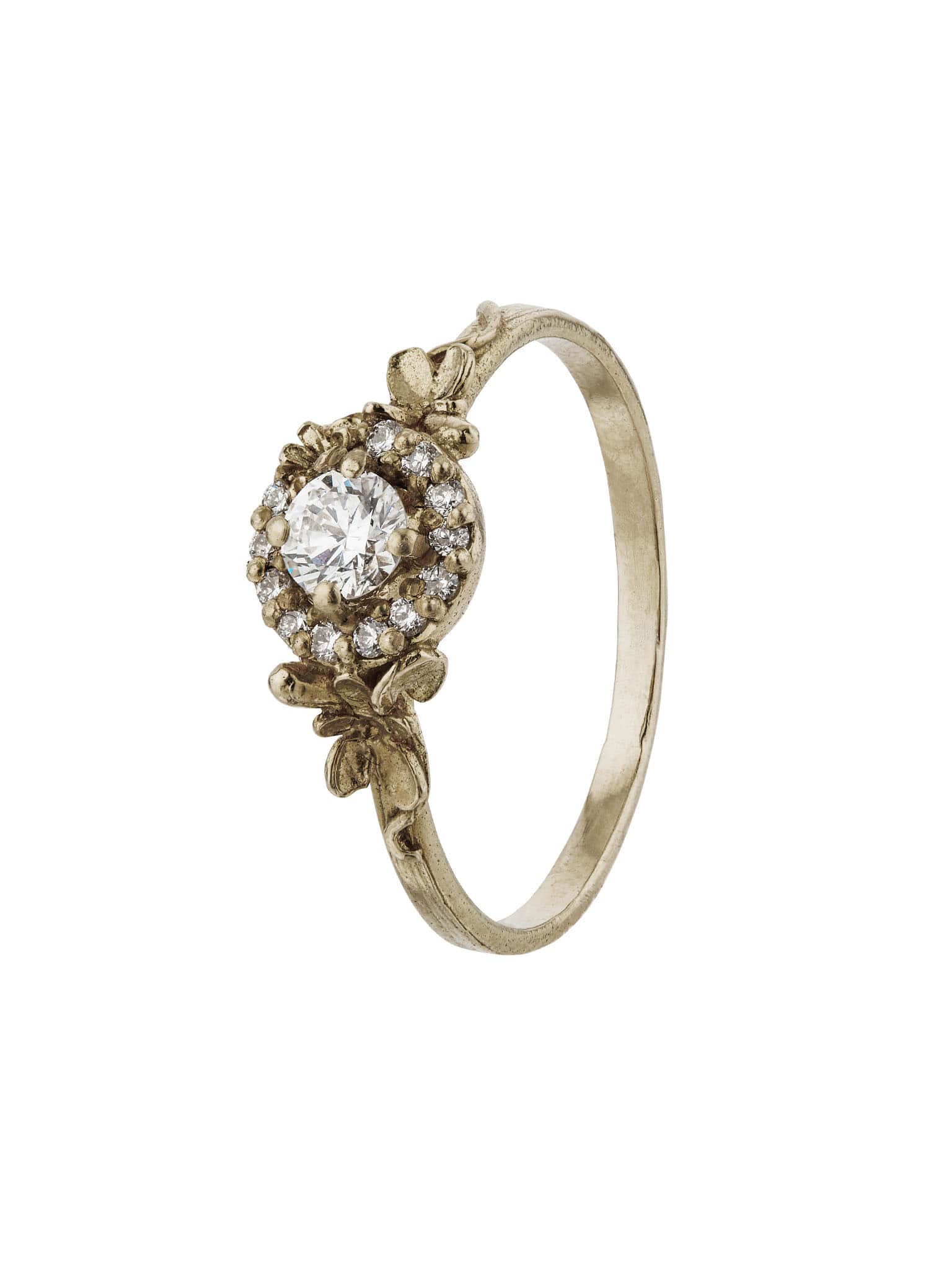 Small Diamond Spring Halo Ring - image 6 | 18ct white gold
