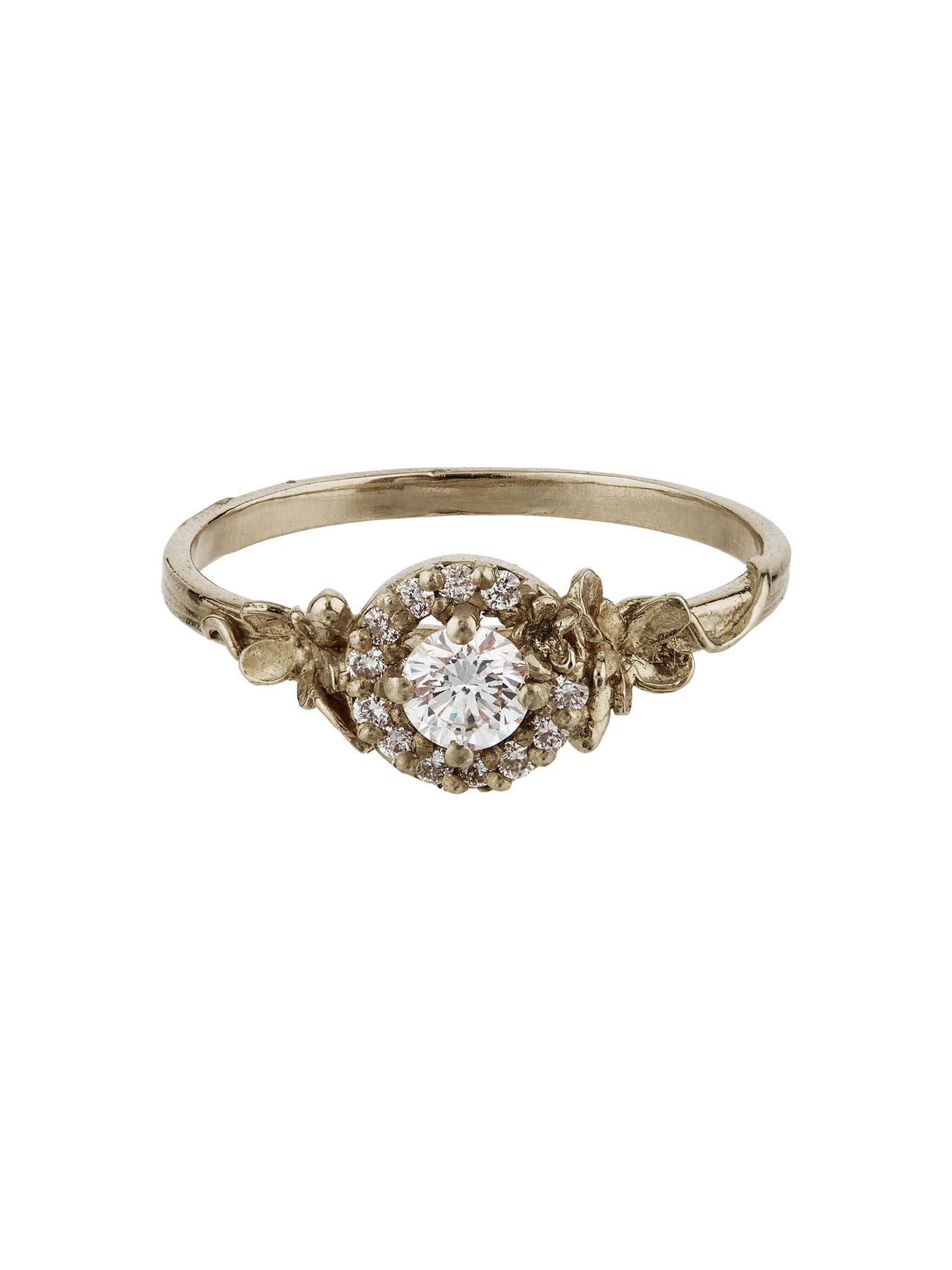 Small Diamond Spring Halo Ring - image 8 | 18ct white gold