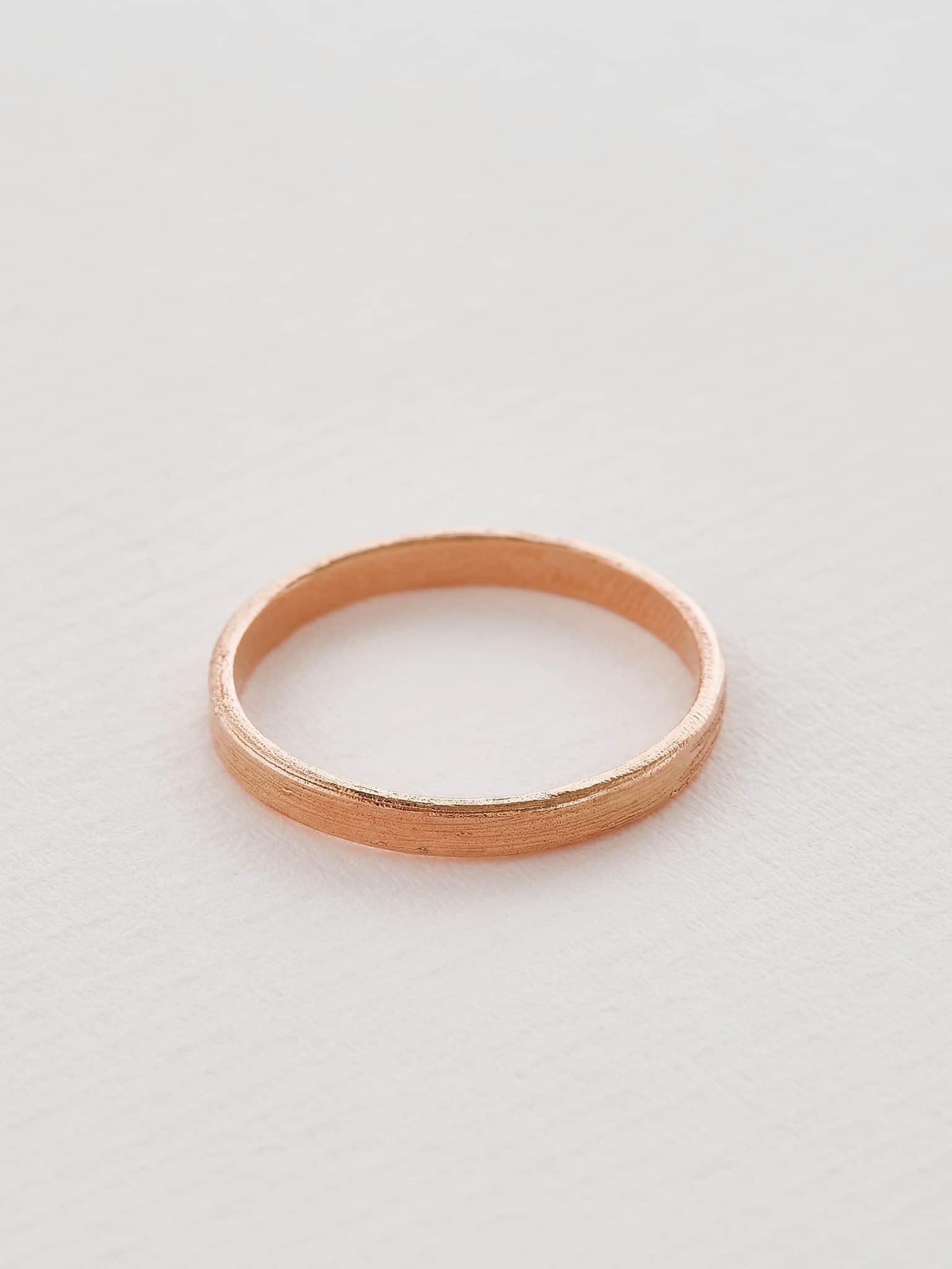 Textured Spring Band 2mm - image 7 | 18ct rose gold