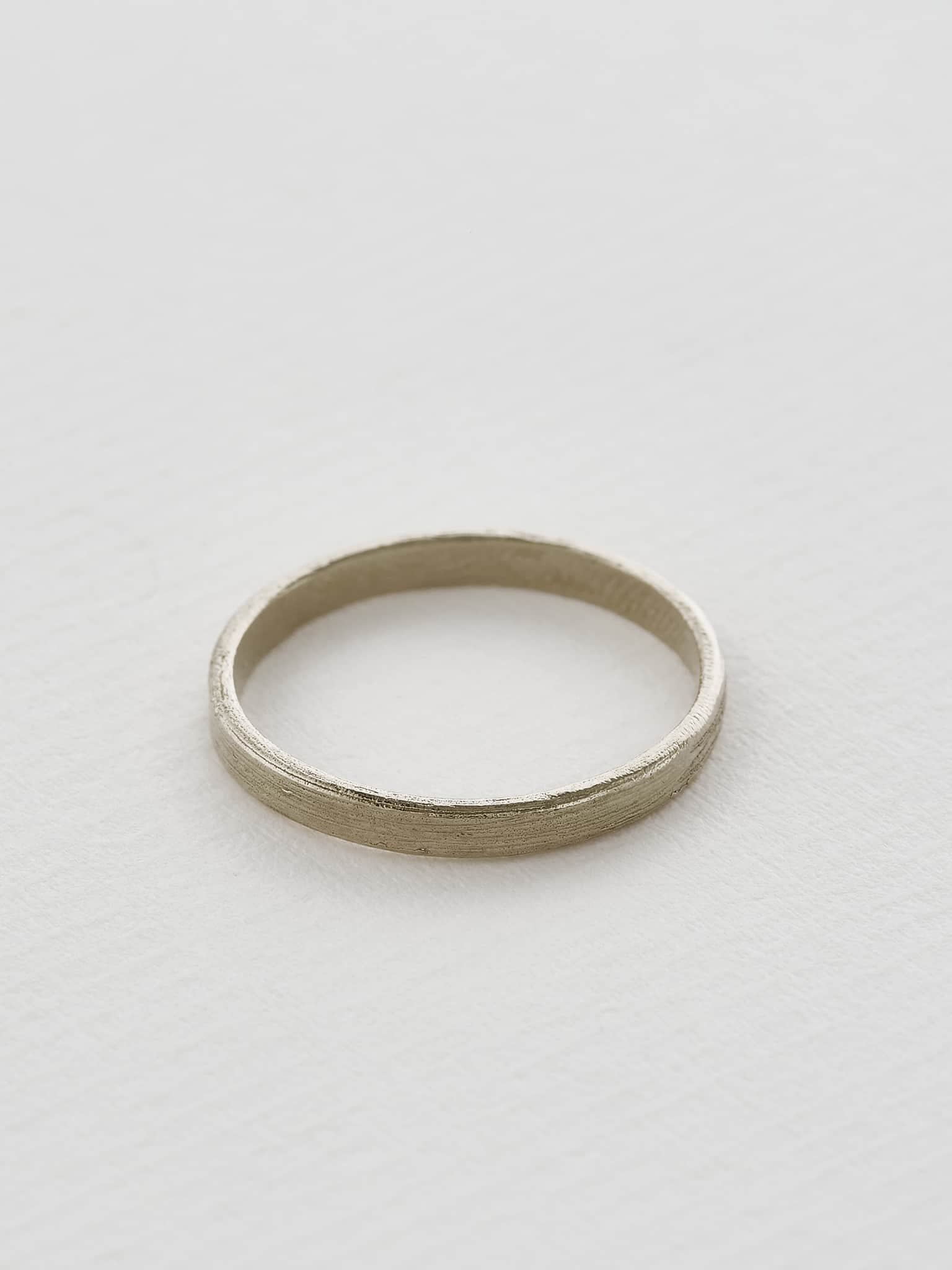 Textured Spring Band 2mm - image 5 | 18ct white gold